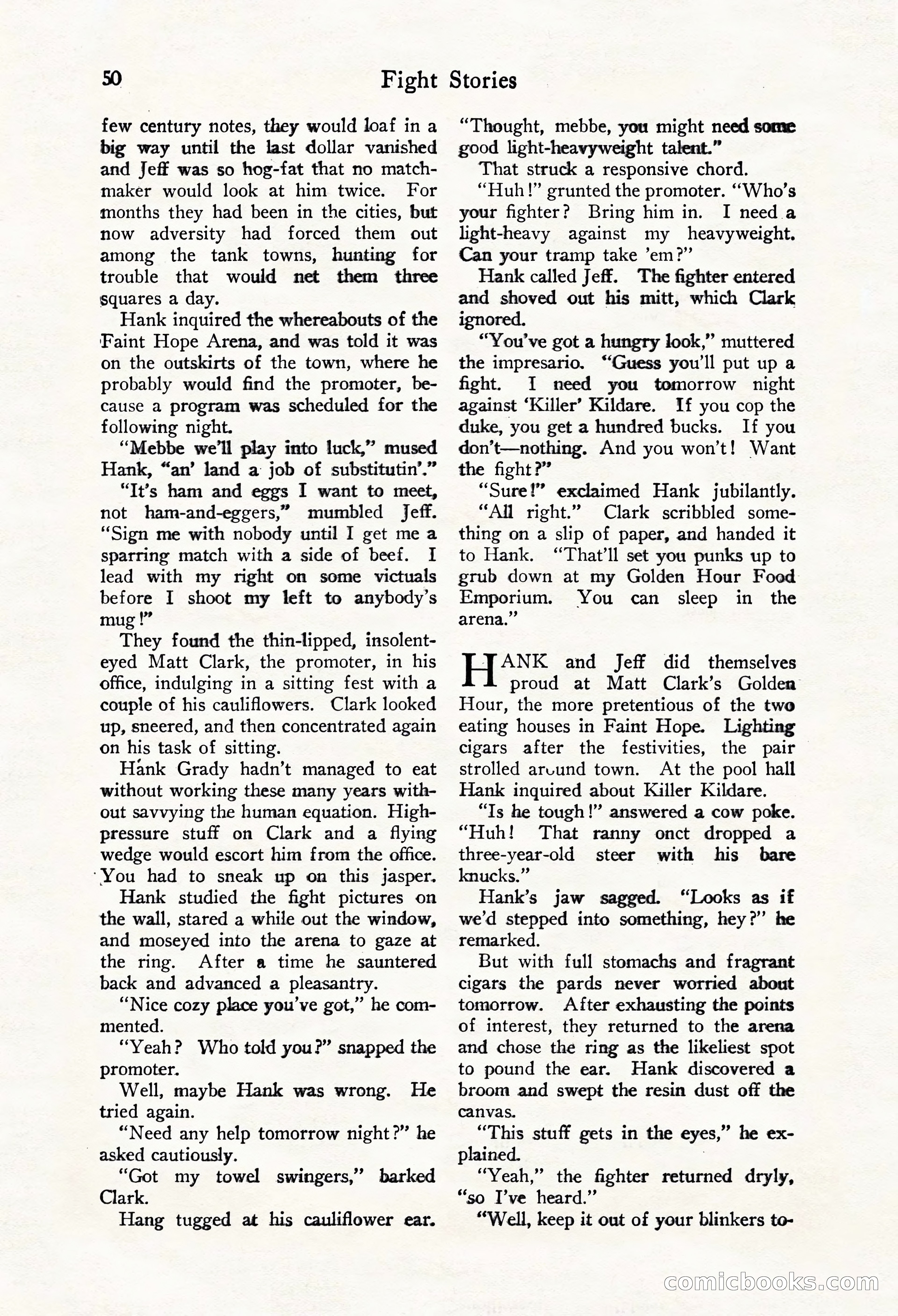 Fight Stories, October 1931 — page 52 of 132
