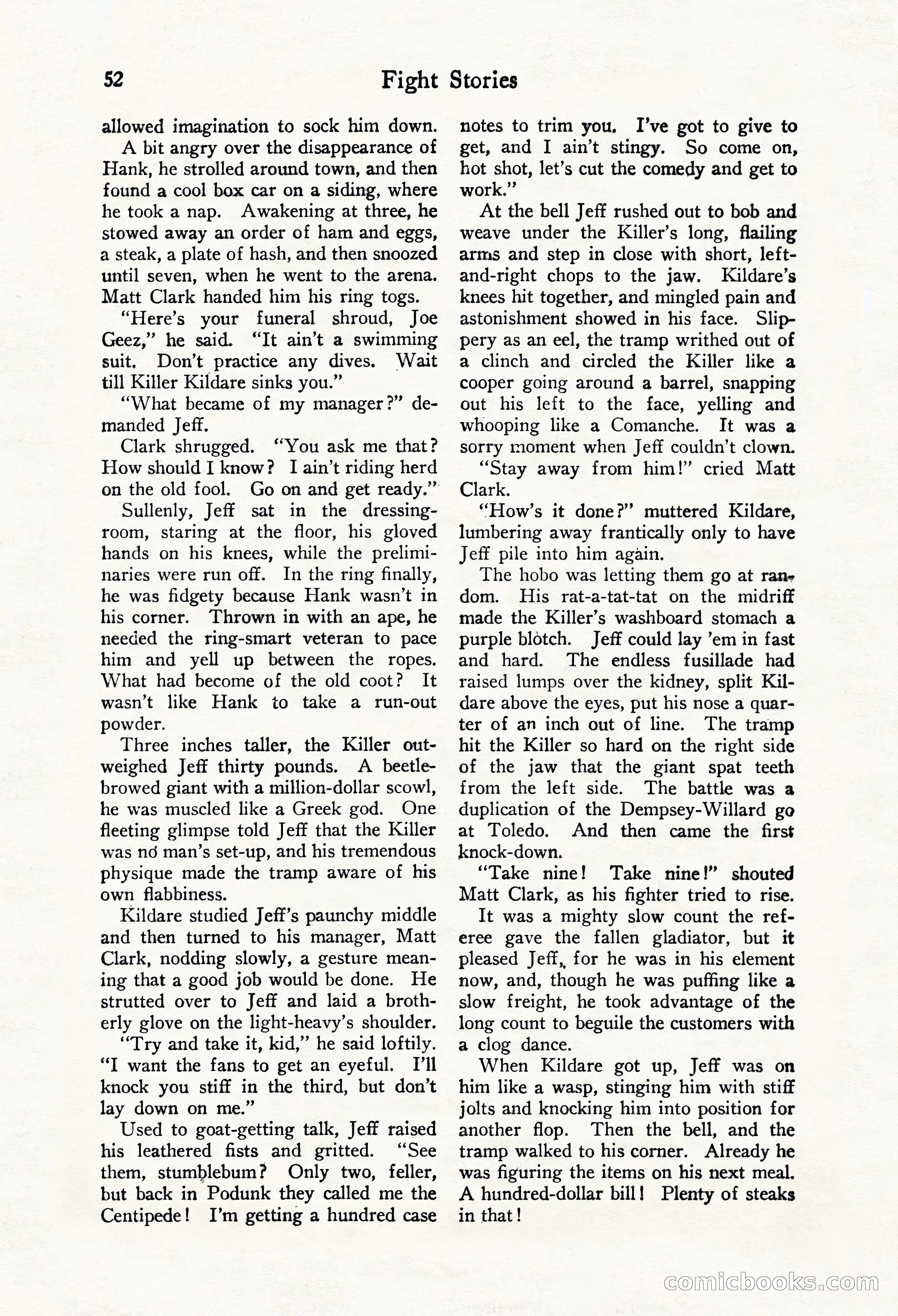 Fight Stories, October 1931 — page 54 of 132