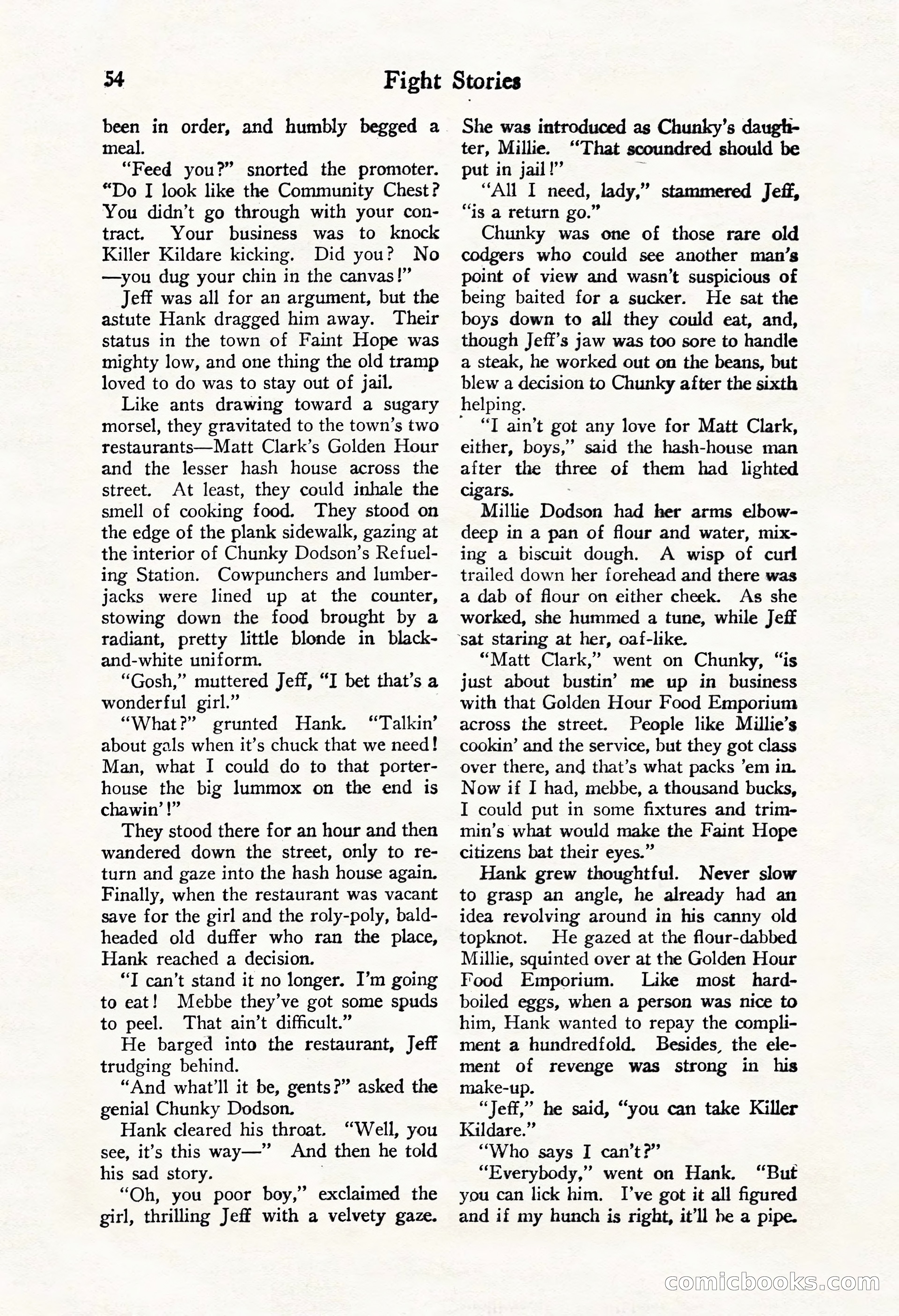 Fight Stories, October 1931 — page 56 of 132