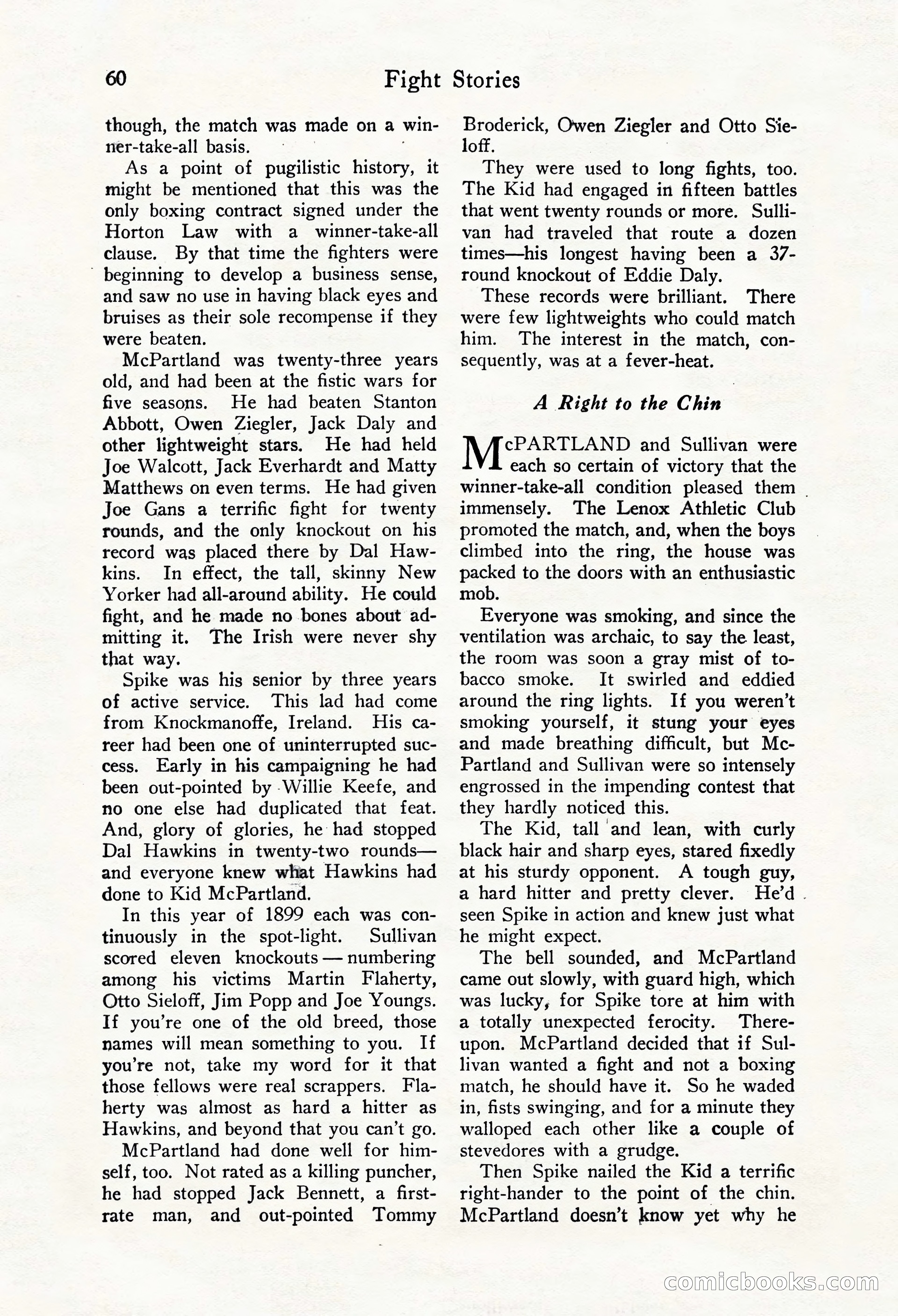 Fight Stories, October 1931 — page 62 of 132