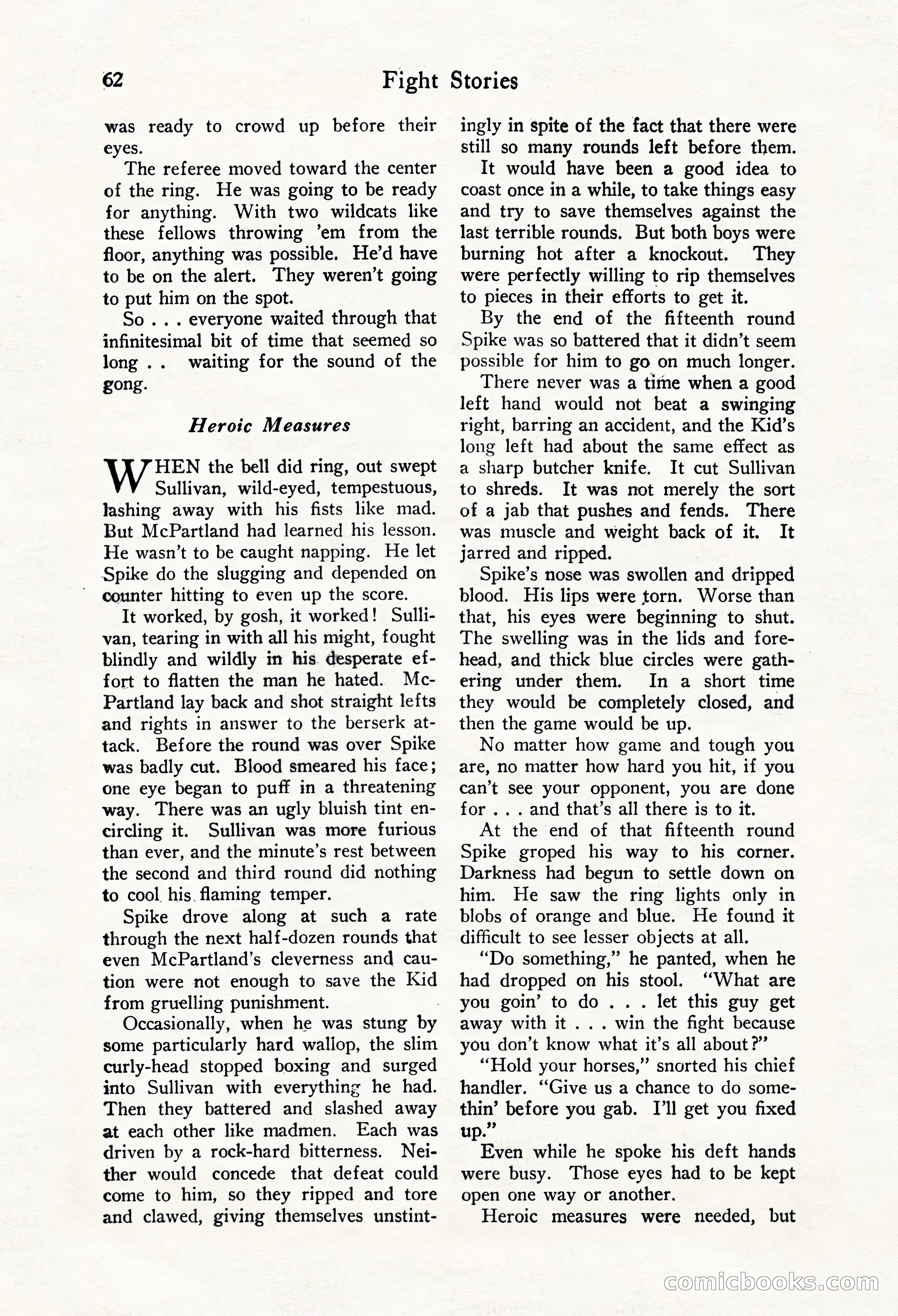 Fight Stories, October 1931 — page 64 of 132