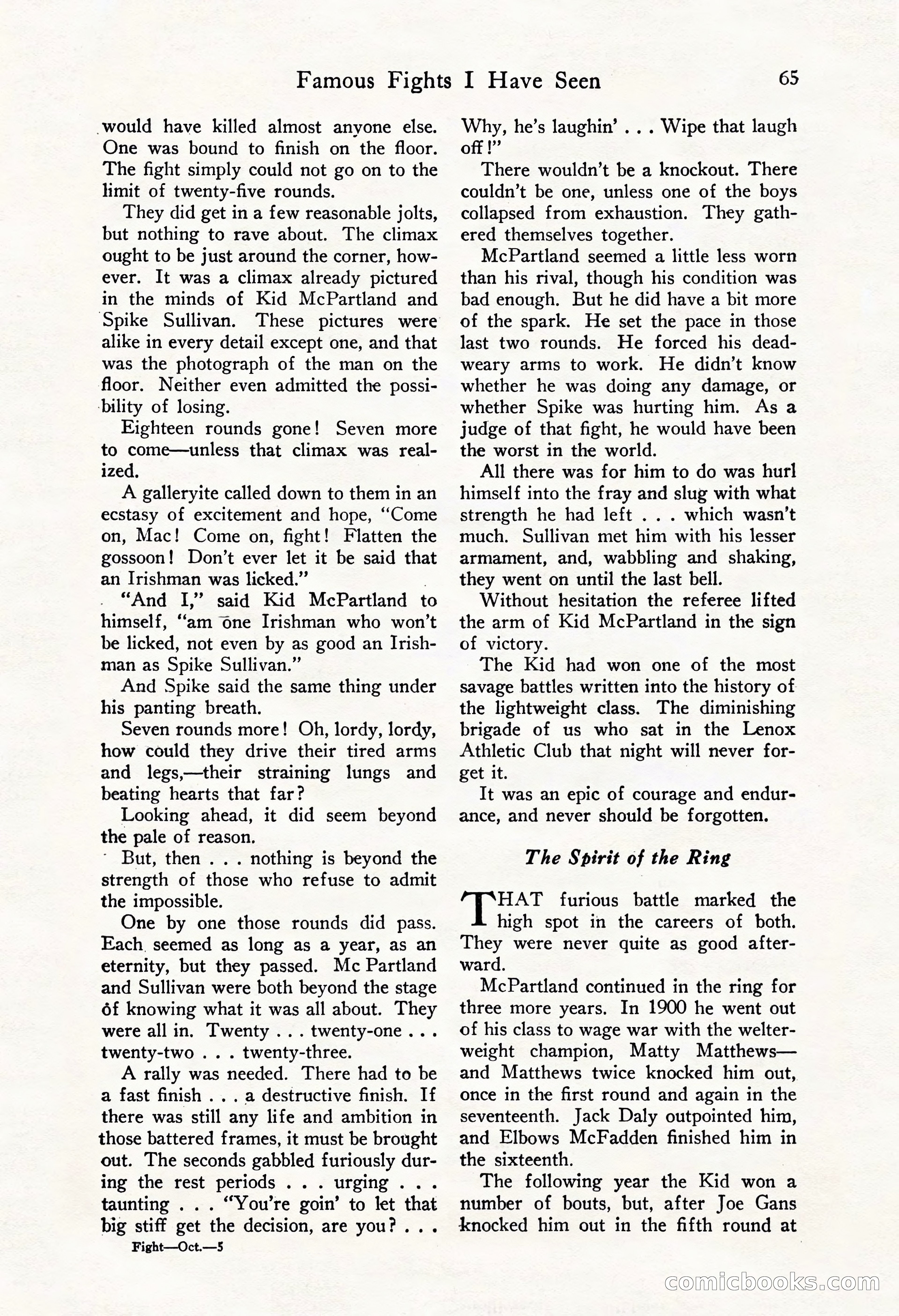 Fight Stories, October 1931 — page 67 of 132