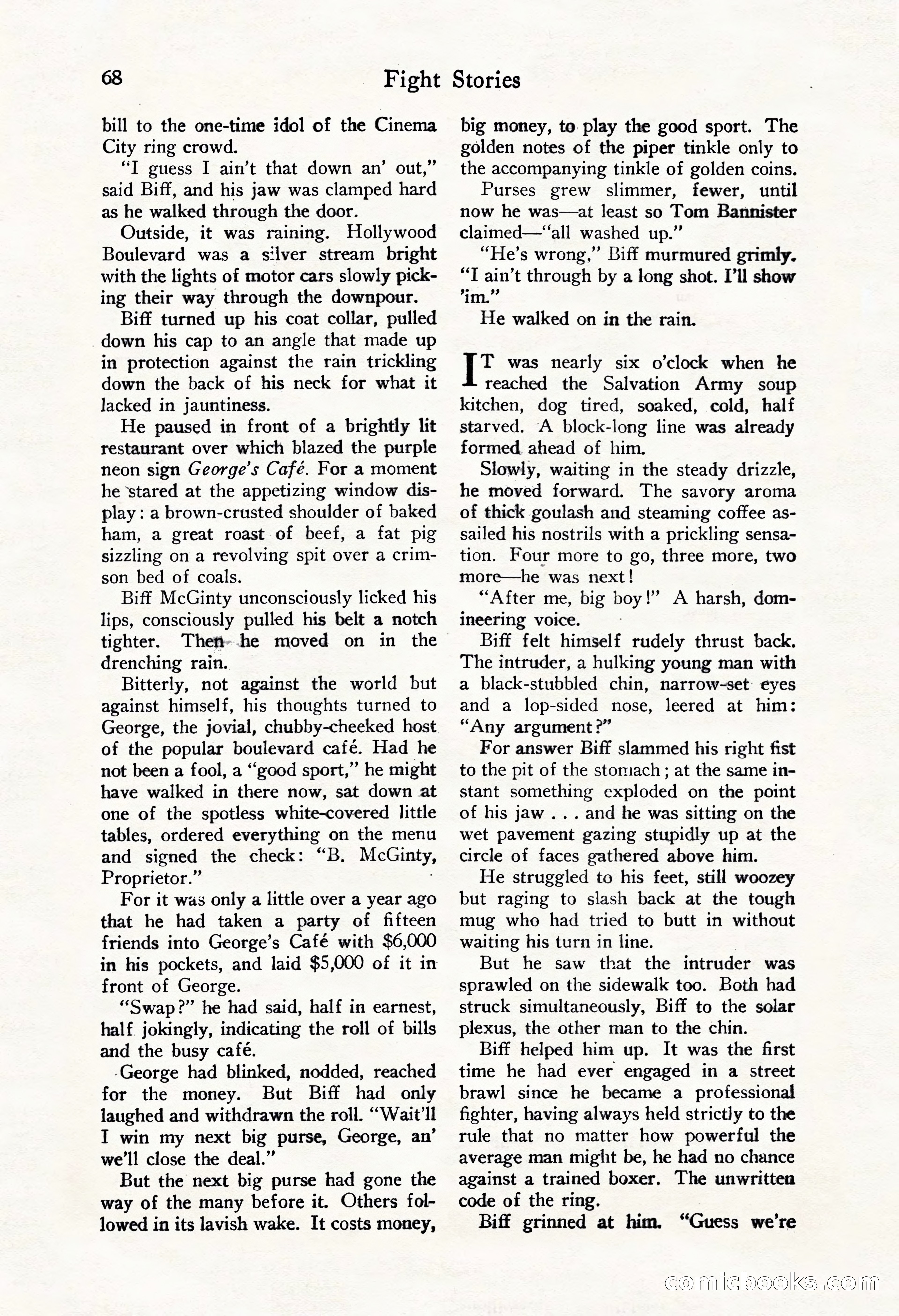 Fight Stories, October 1931 — page 70 of 132