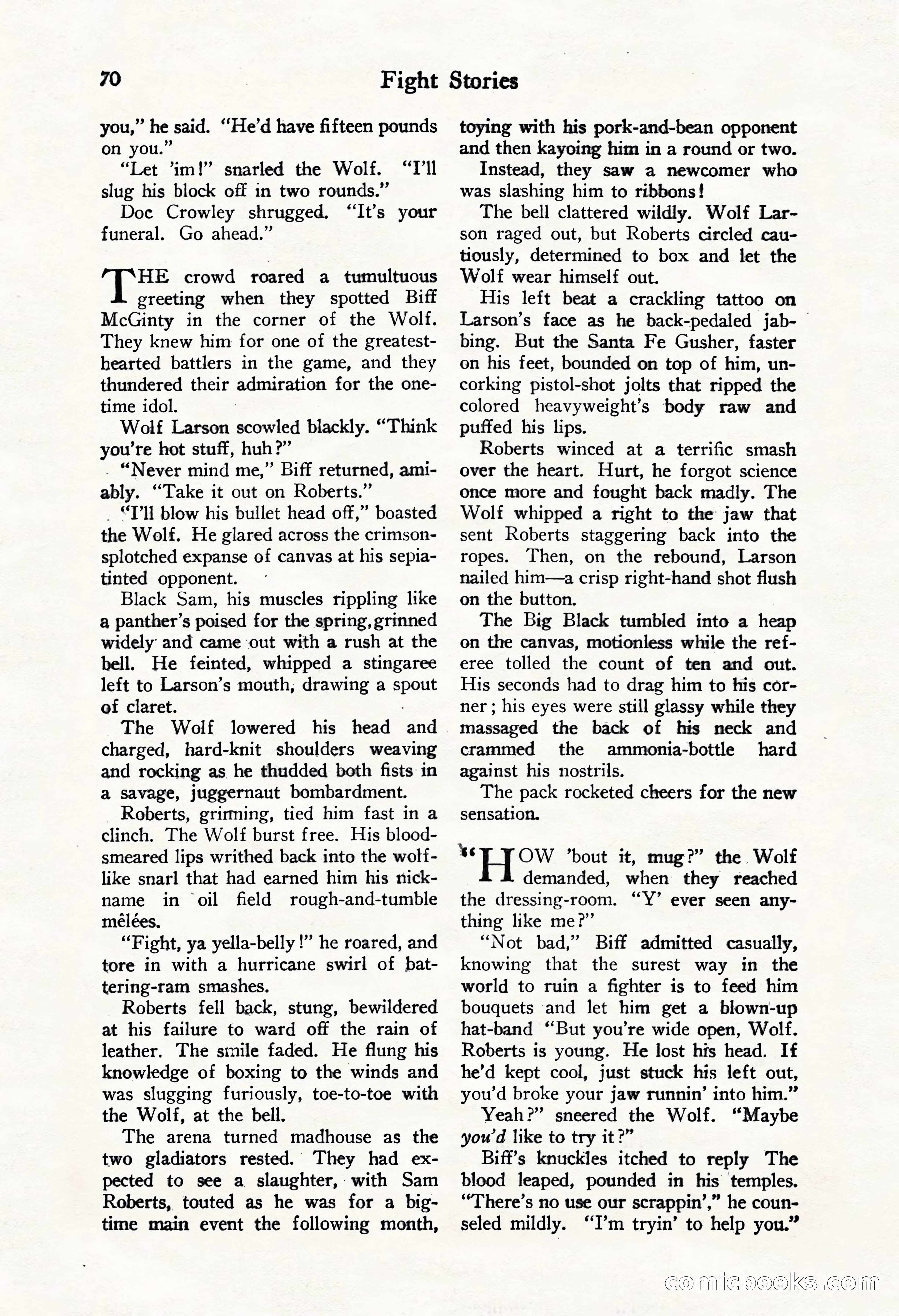 Fight Stories, October 1931 — page 72 of 132