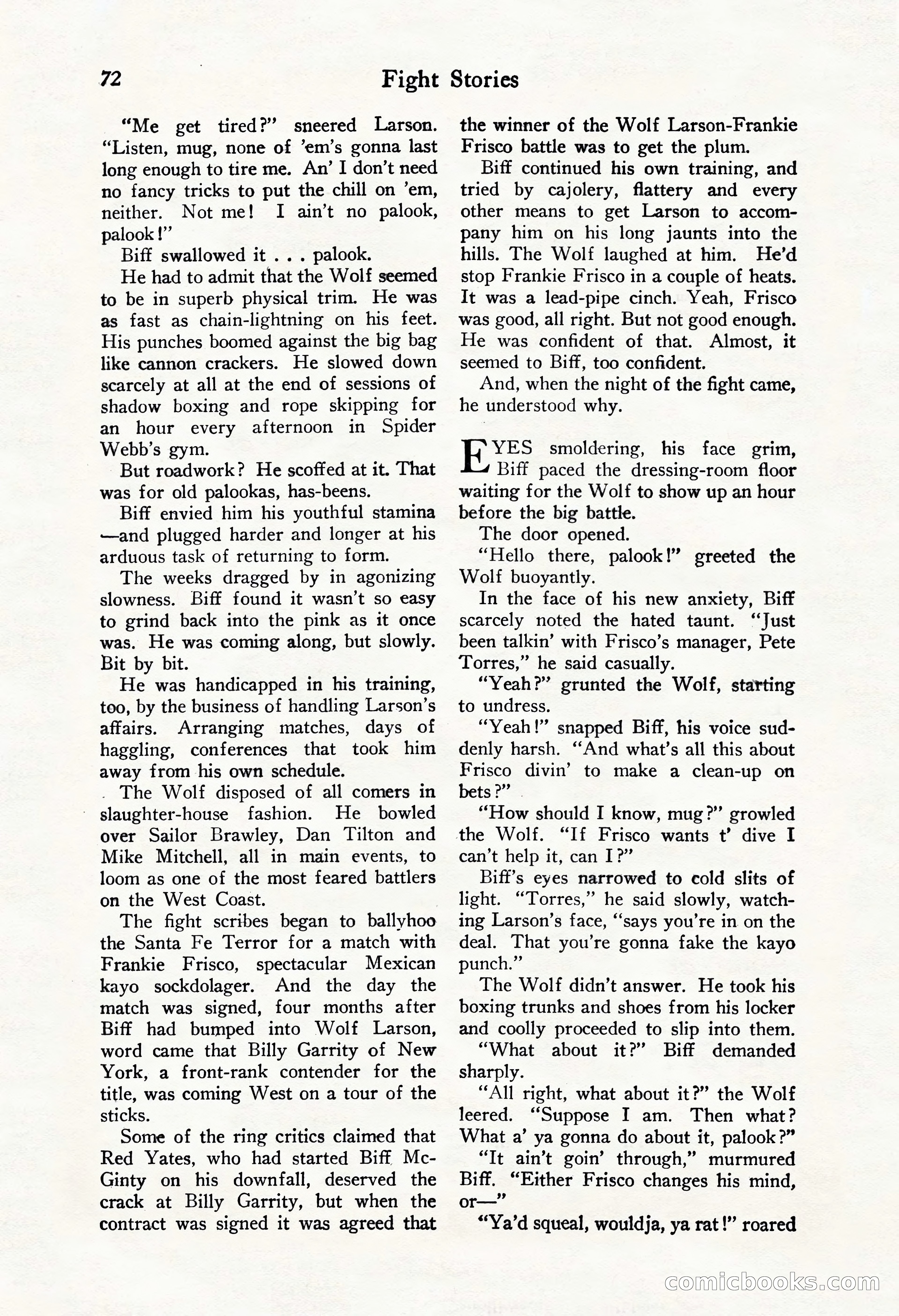 Fight Stories, October 1931 — page 74 of 132