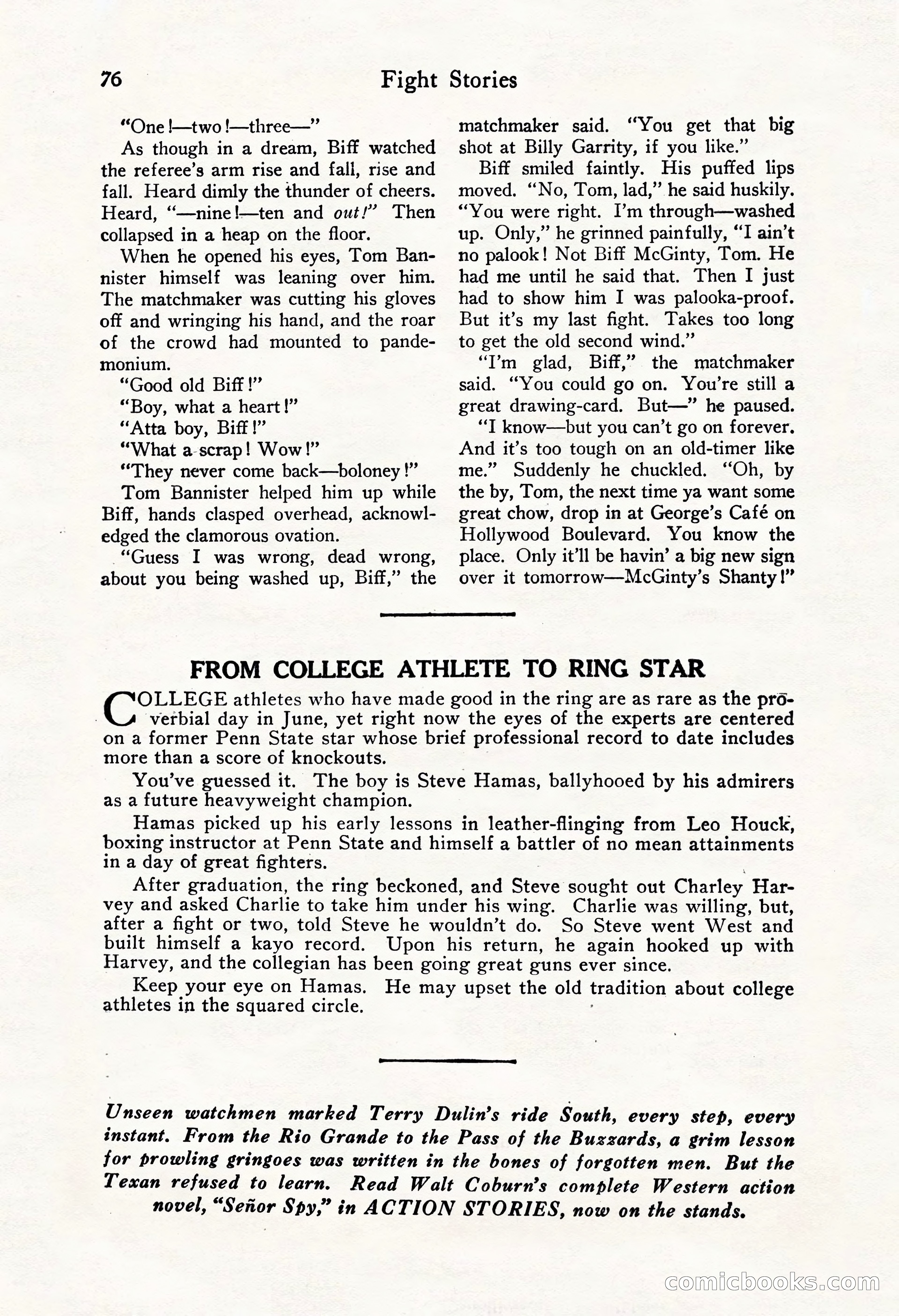 Fight Stories, October 1931 — page 78 of 132