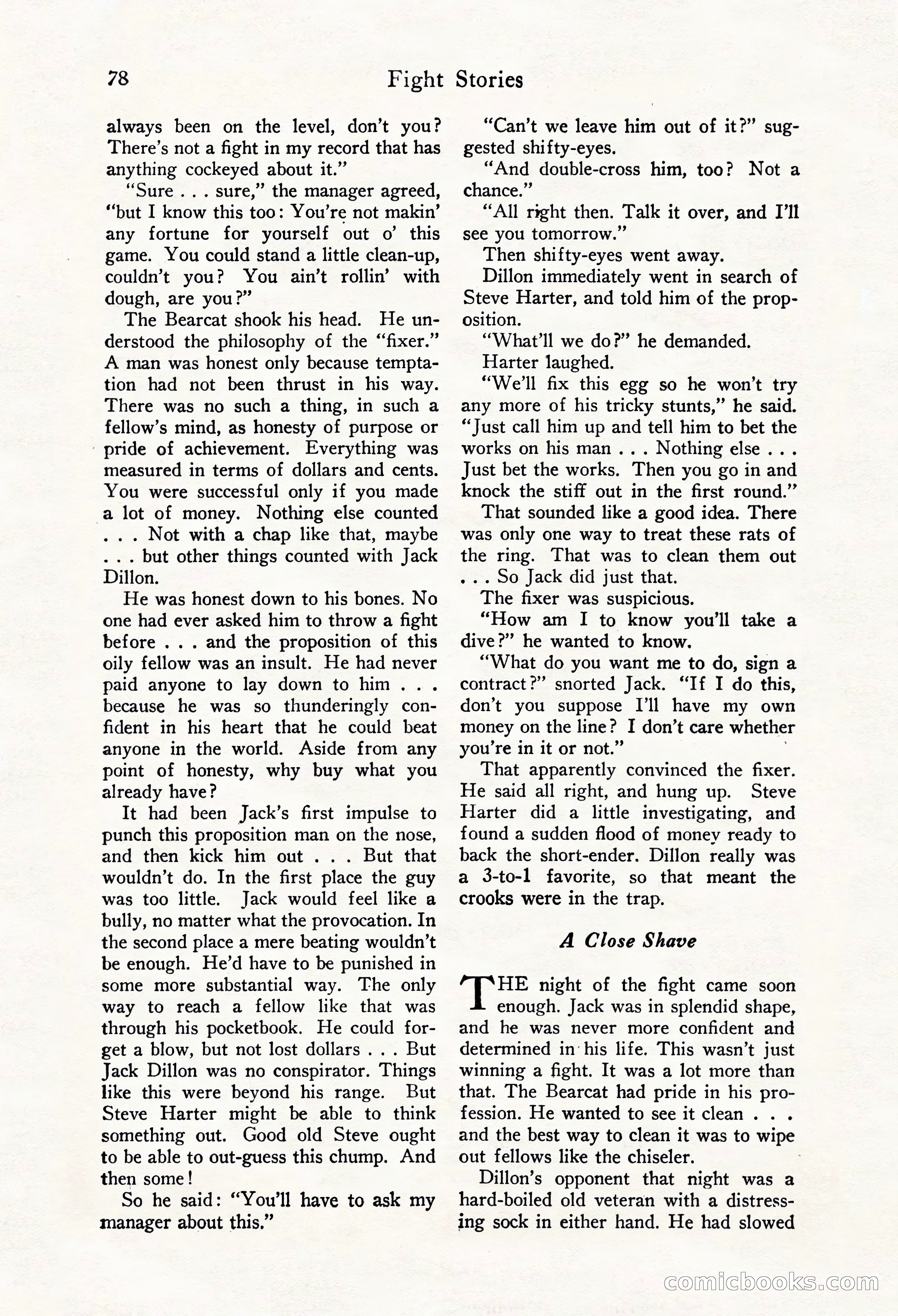 Fight Stories, October 1931 — page 80 of 132