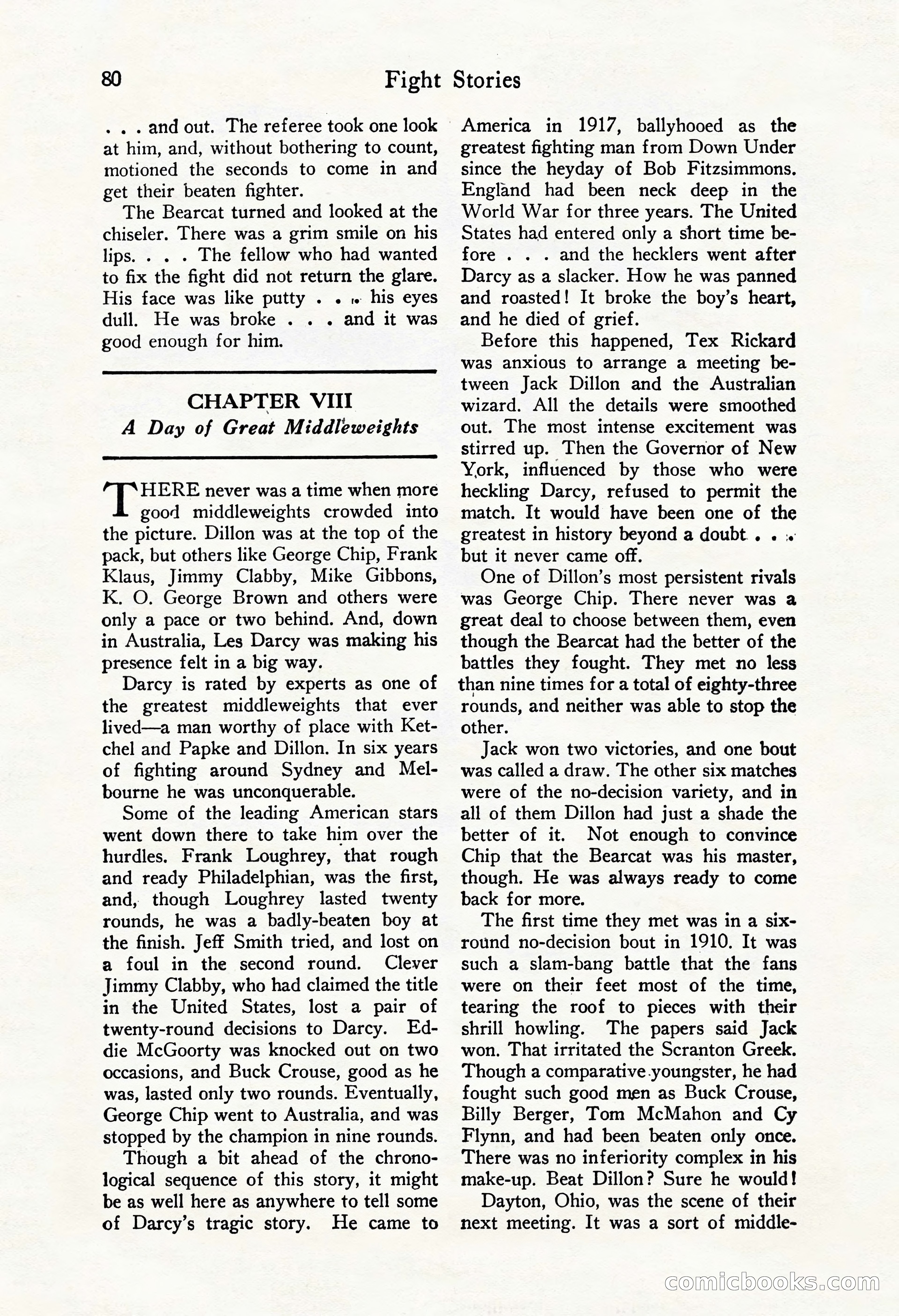 Fight Stories, October 1931 — page 82 of 132
