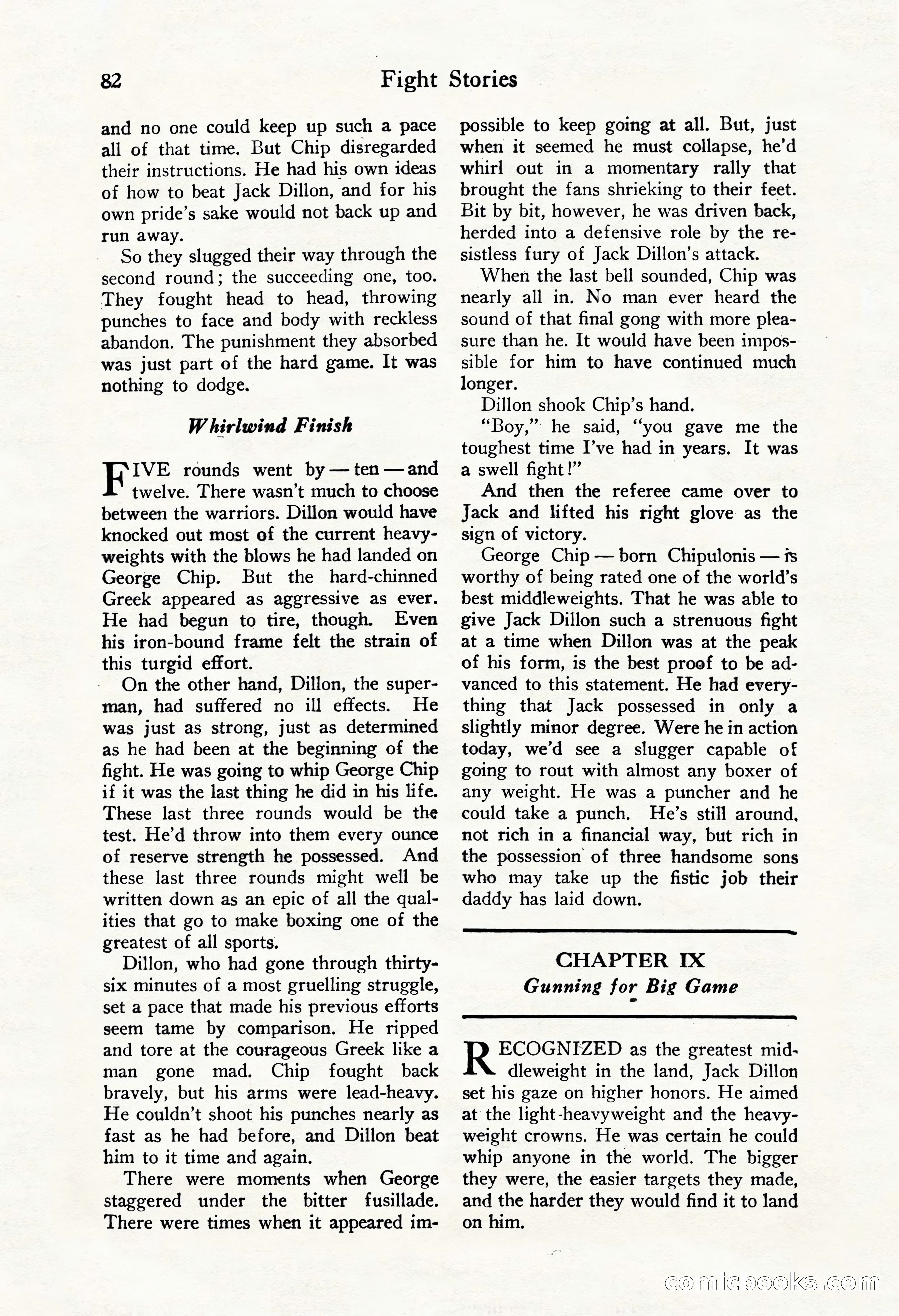 Fight Stories, October 1931 — page 84 of 132