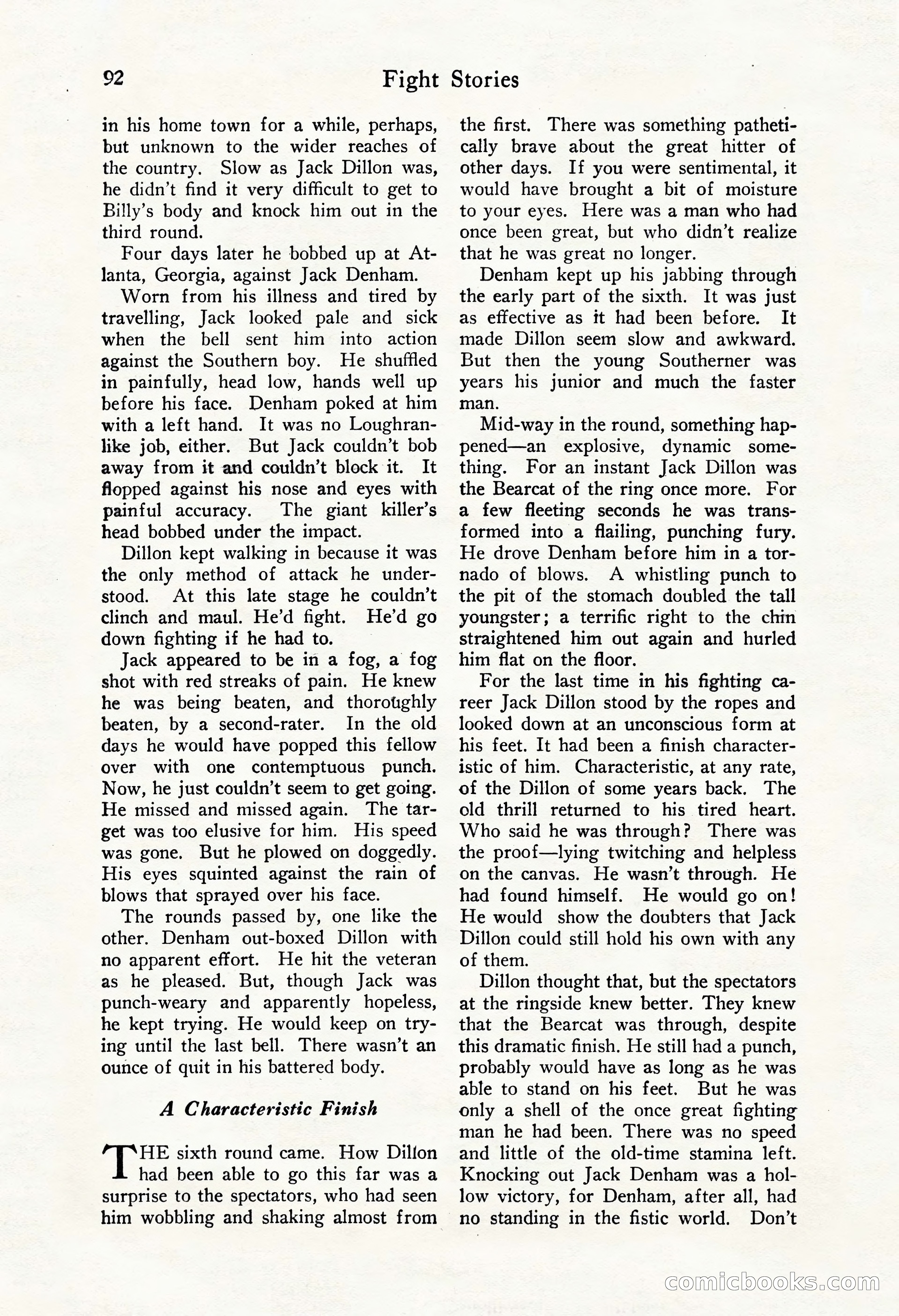 Fight Stories, October 1931 — page 94 of 132