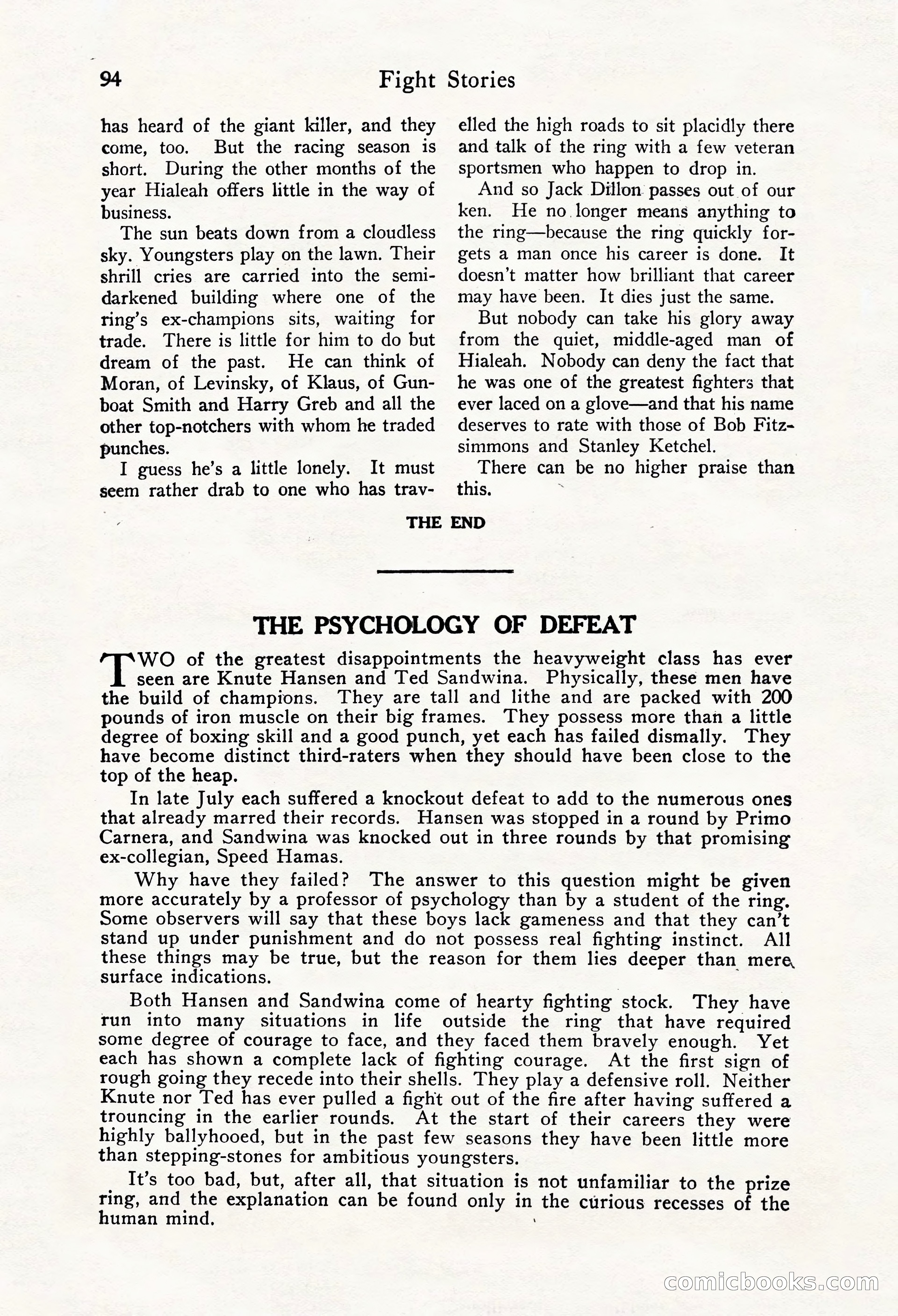 Fight Stories, October 1931 — page 96 of 132