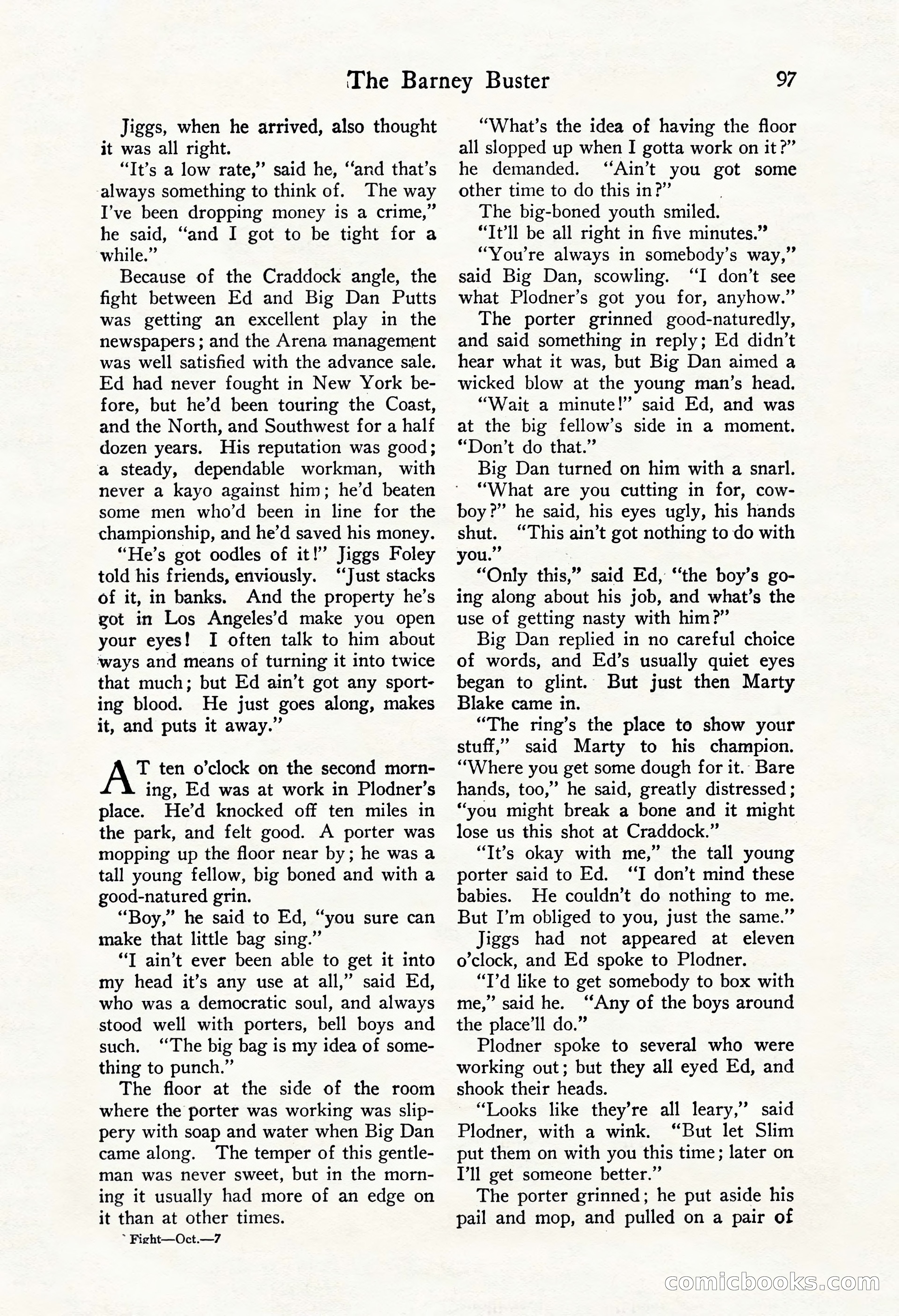 Fight Stories, October 1931 — page 99 of 132