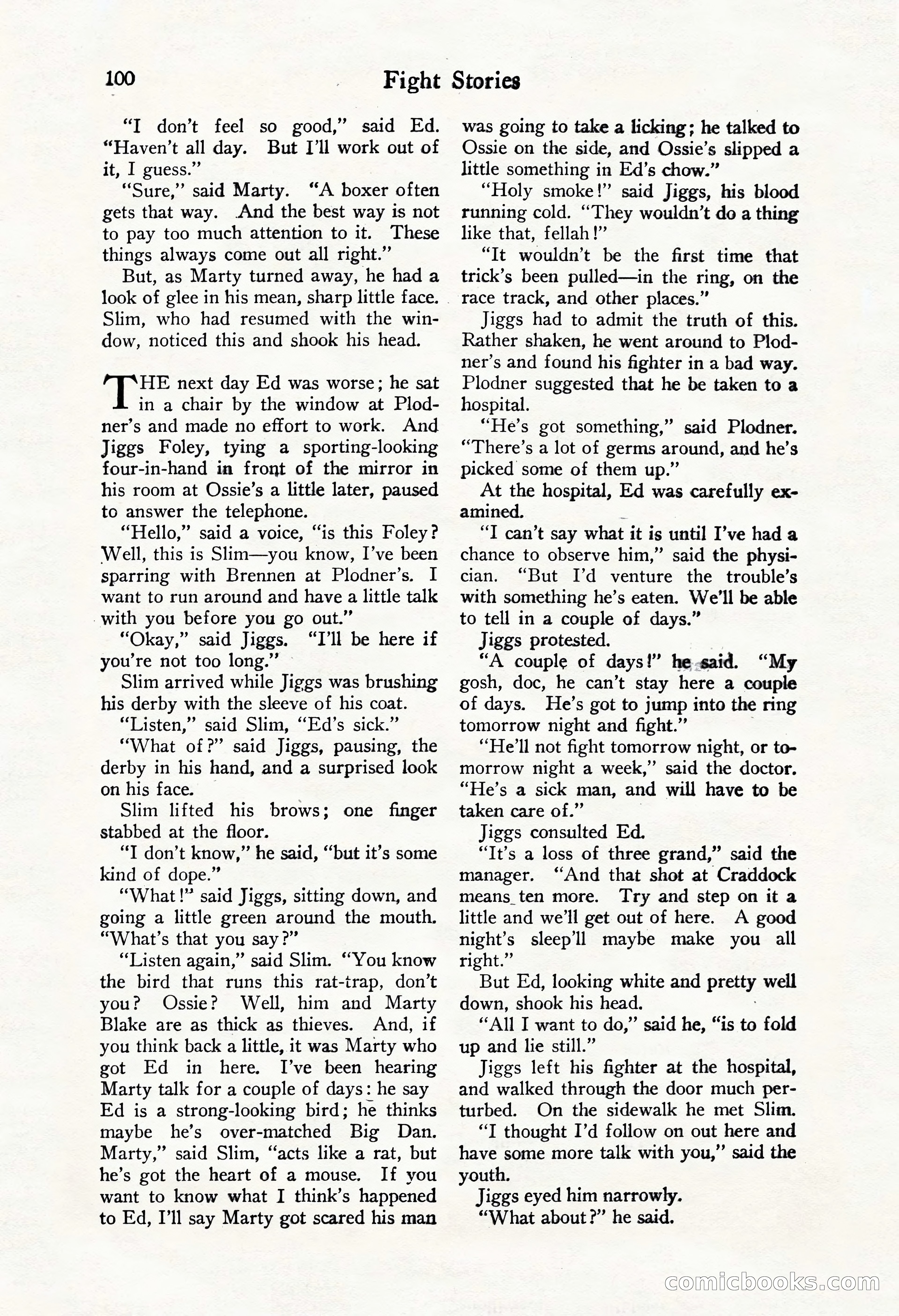 Fight Stories, October 1931 — page 102 of 132