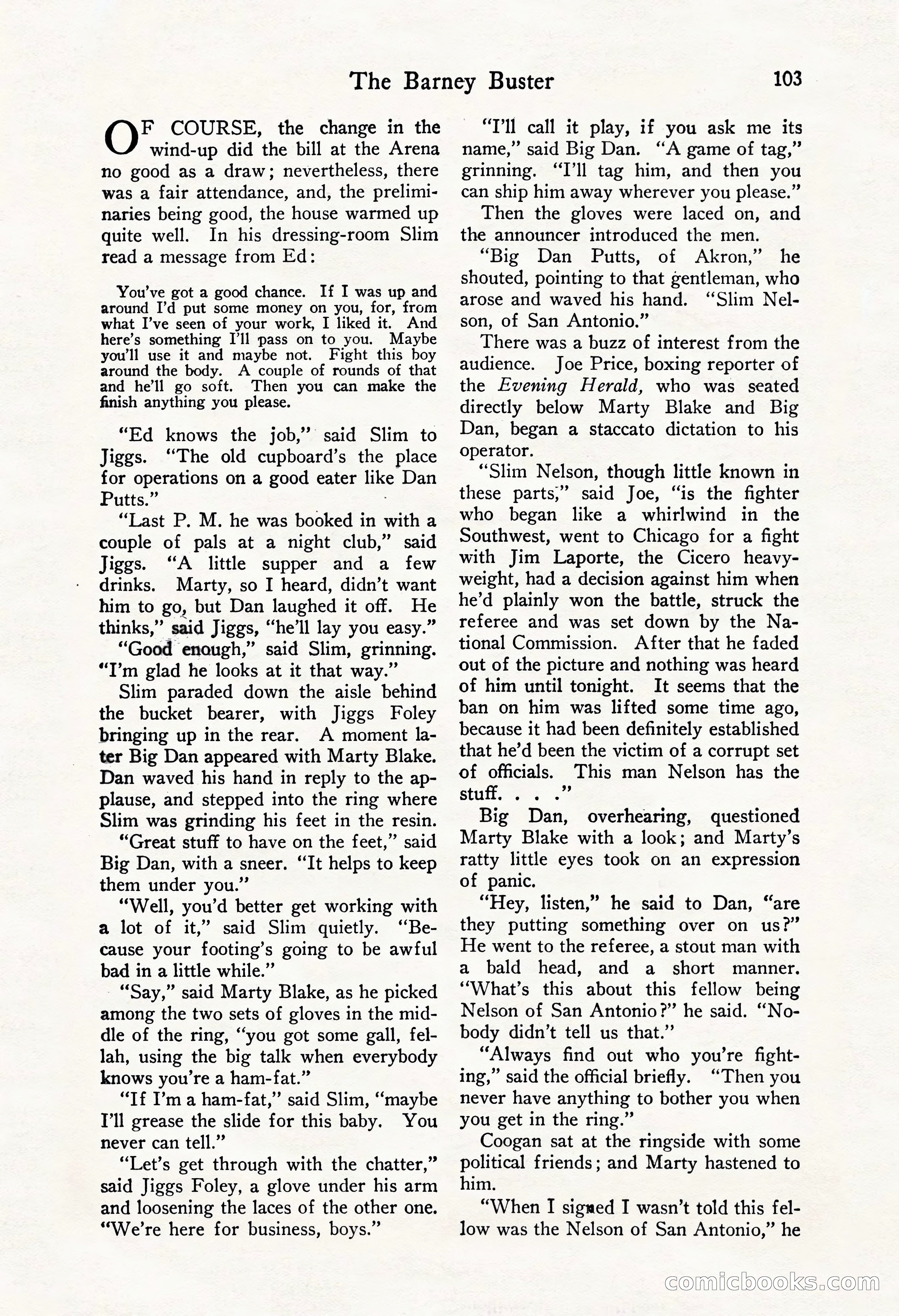 Fight Stories, October 1931 — page 105 of 132