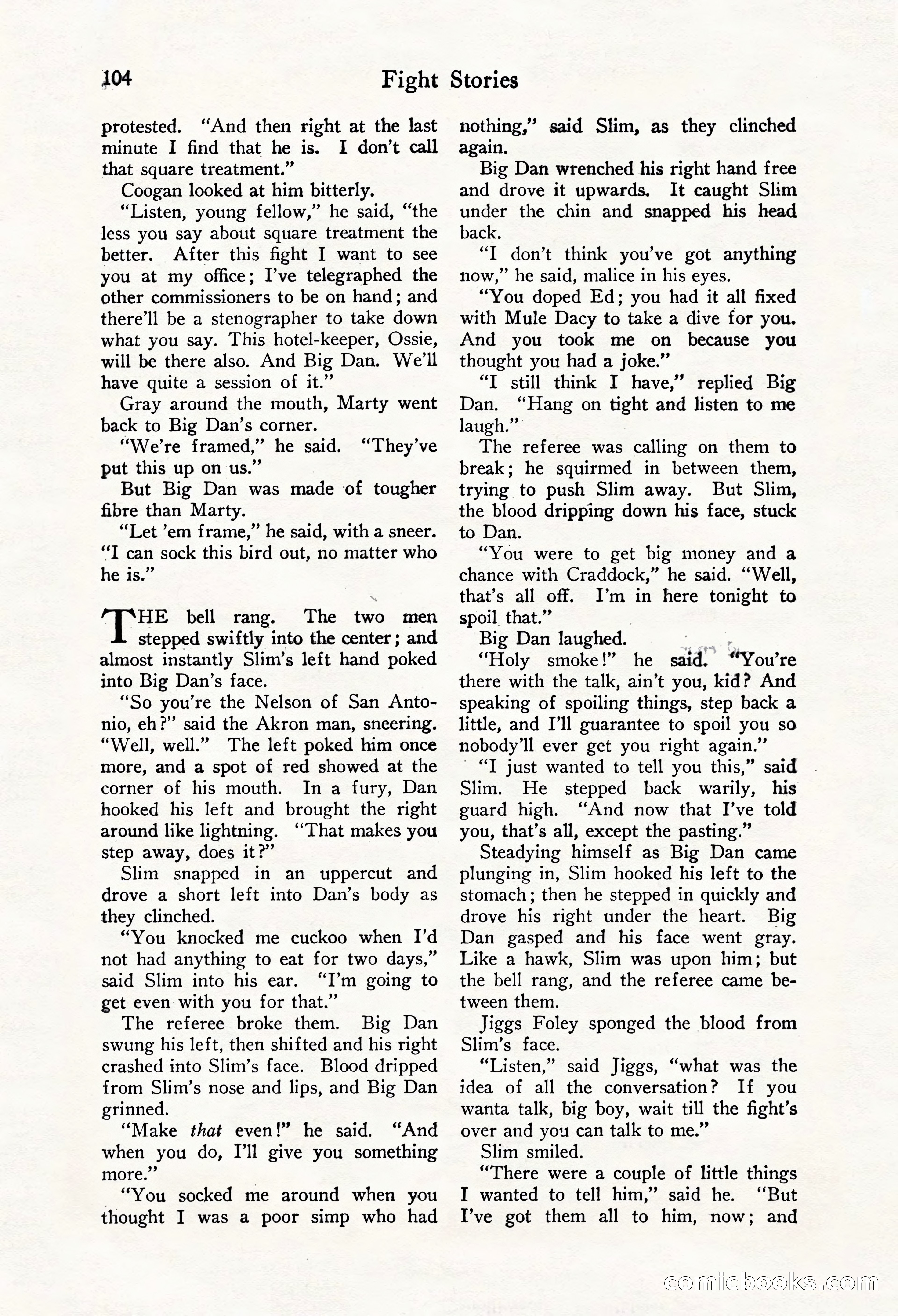 Fight Stories, October 1931 — page 106 of 132