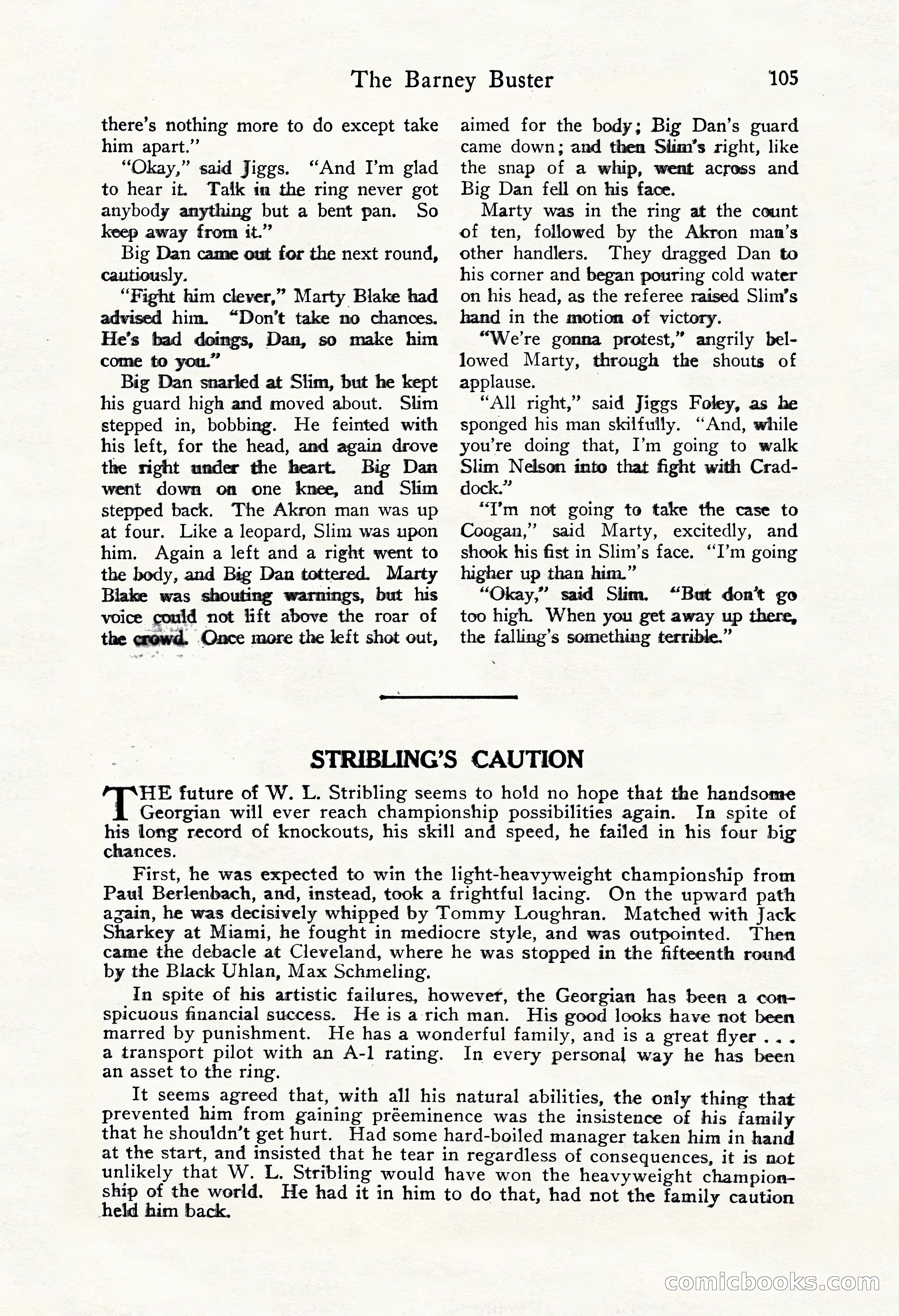 Fight Stories, October 1931 — page 107 of 132