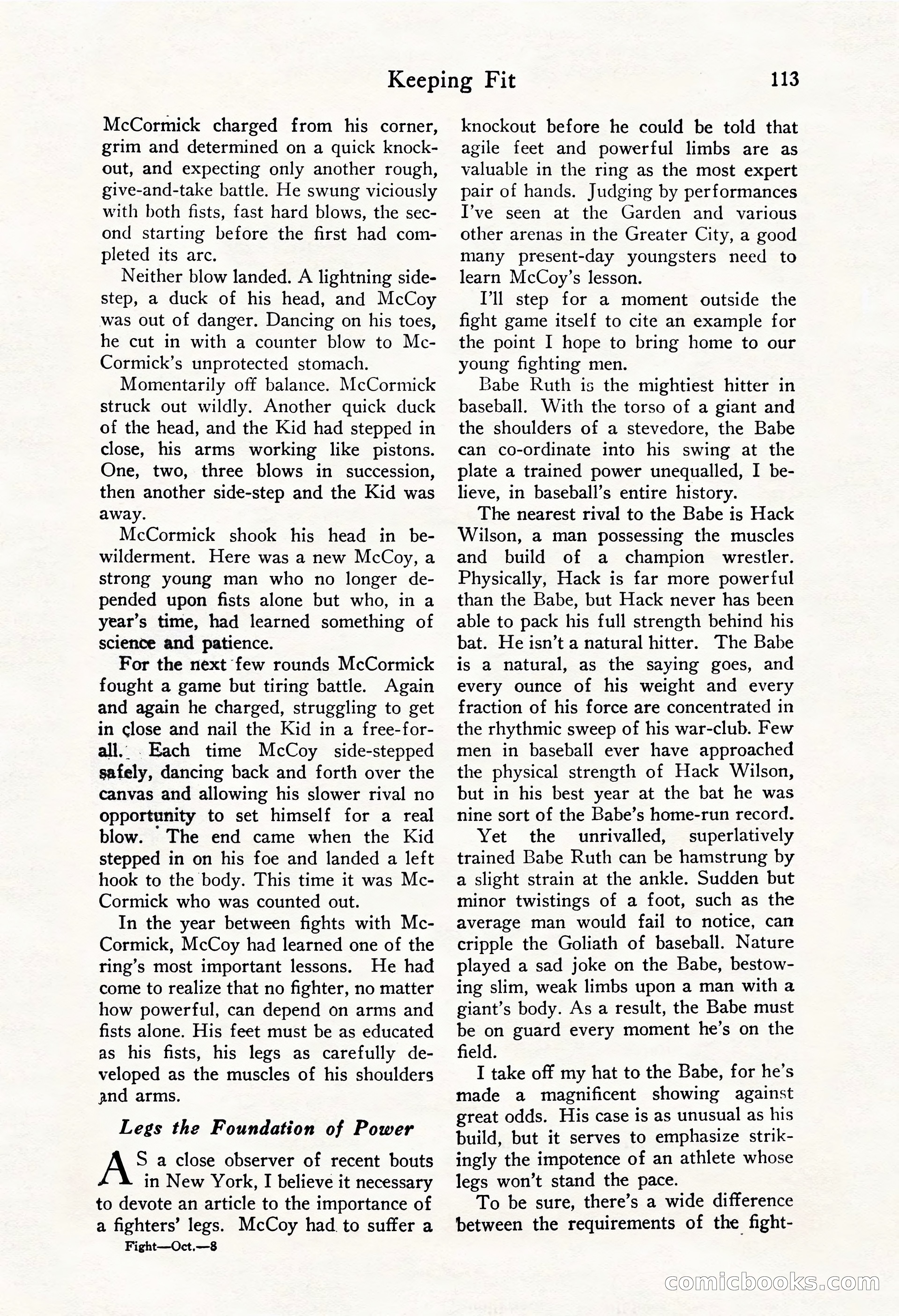 Fight Stories, October 1931 — page 115 of 132