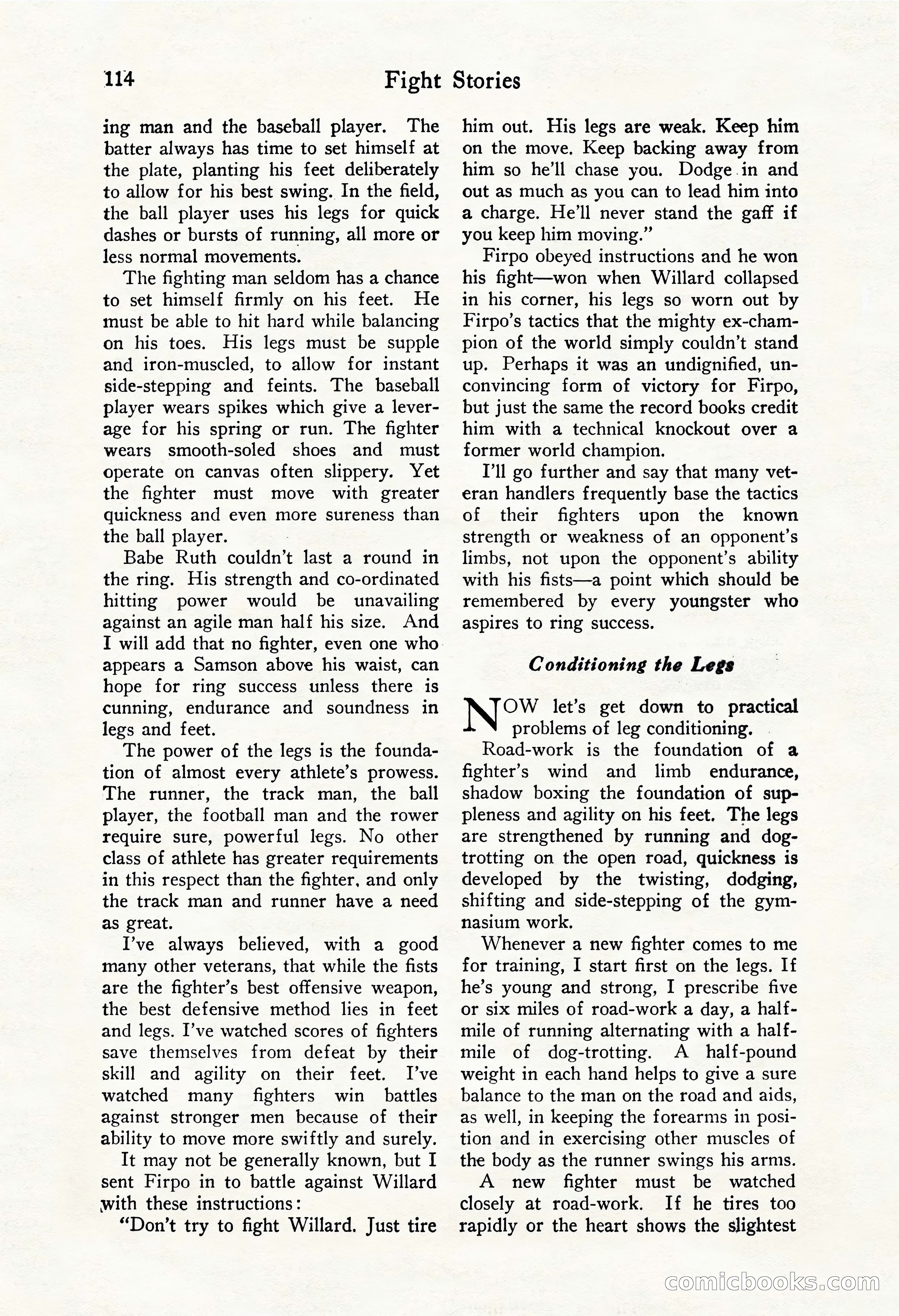 Fight Stories, October 1931 — page 116 of 132
