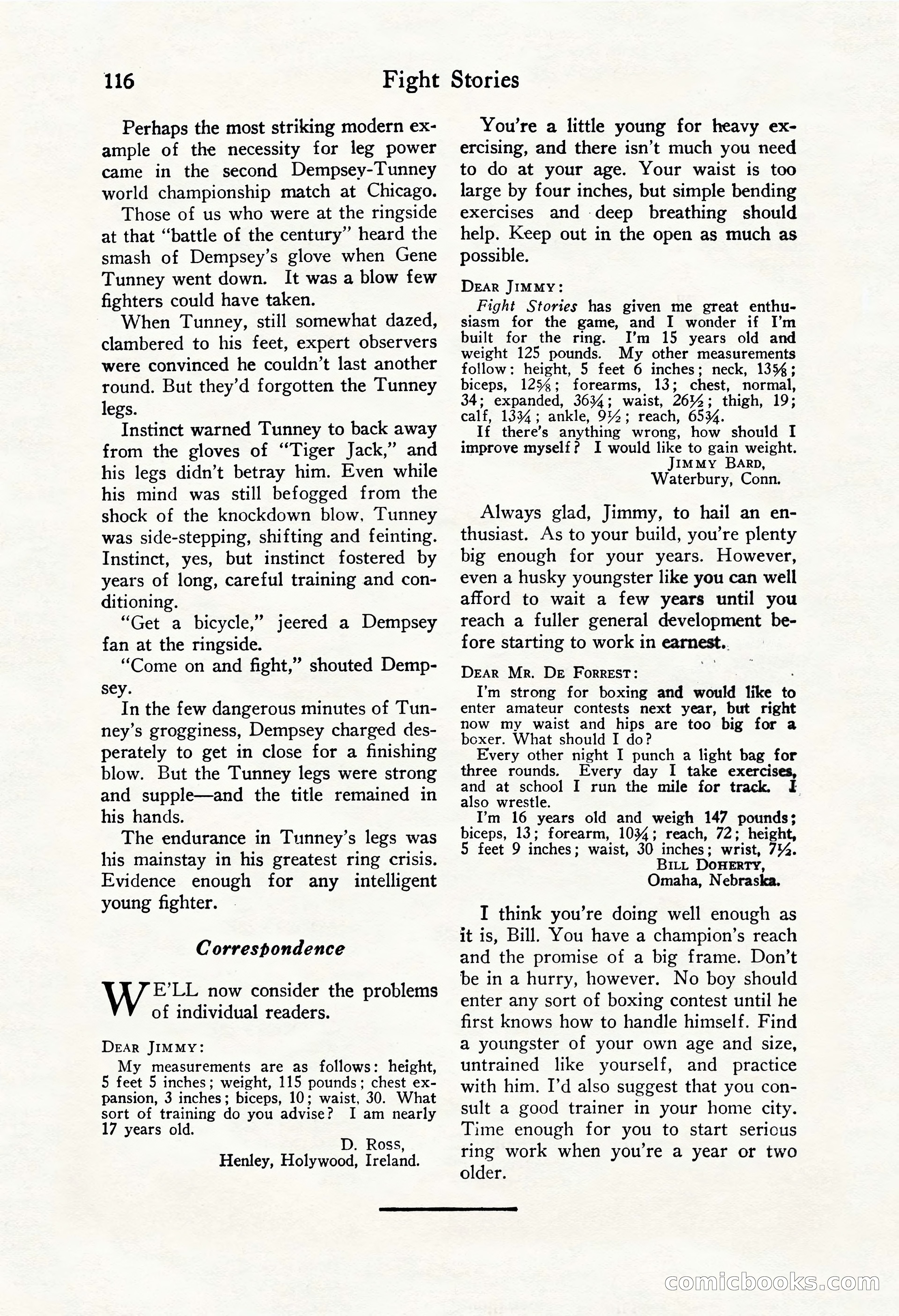 Fight Stories, October 1931 — page 118 of 132