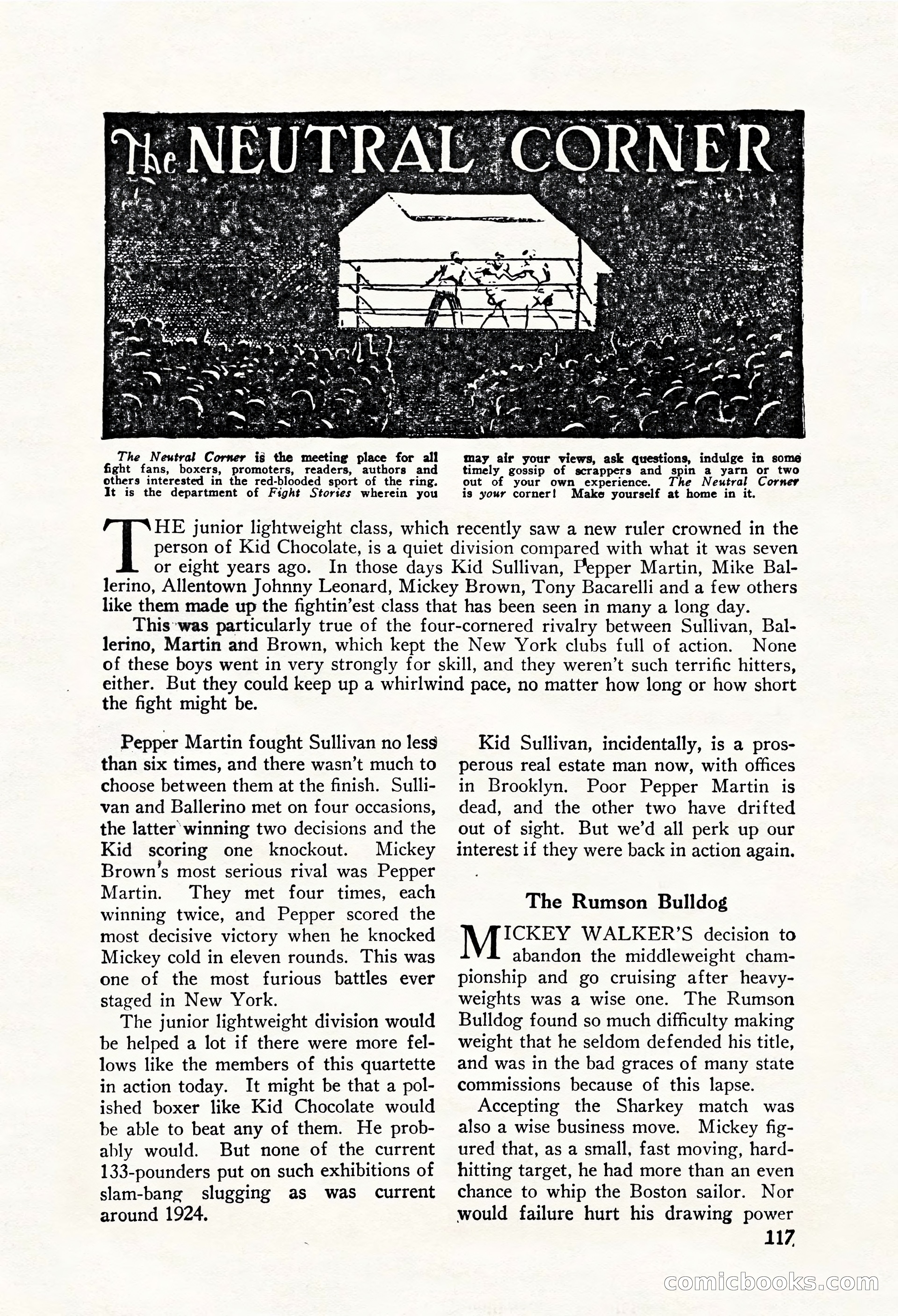 Fight Stories, October 1931 — page 119 of 132