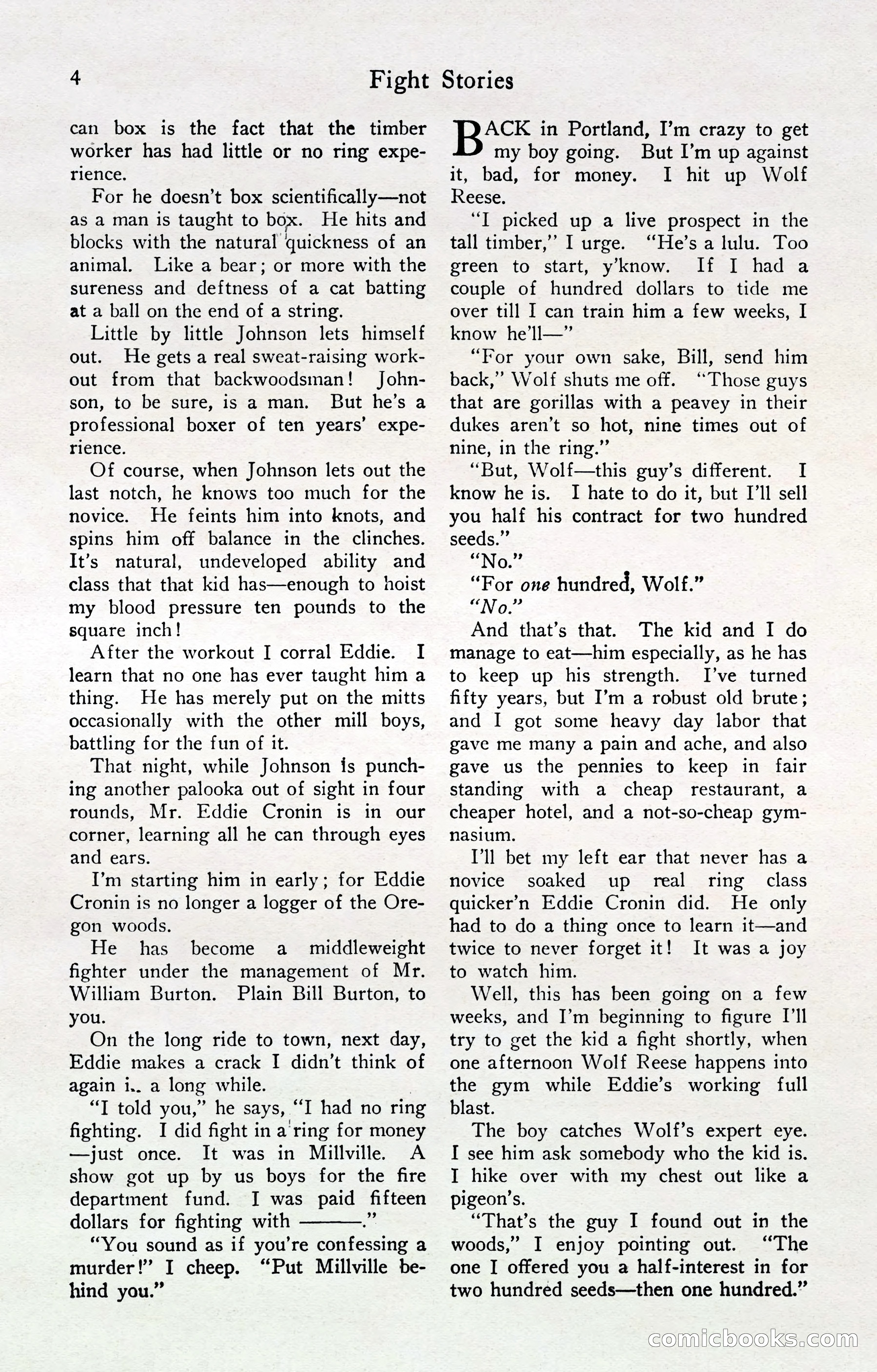 Fight Stories, April 1932 — page 6 of 132