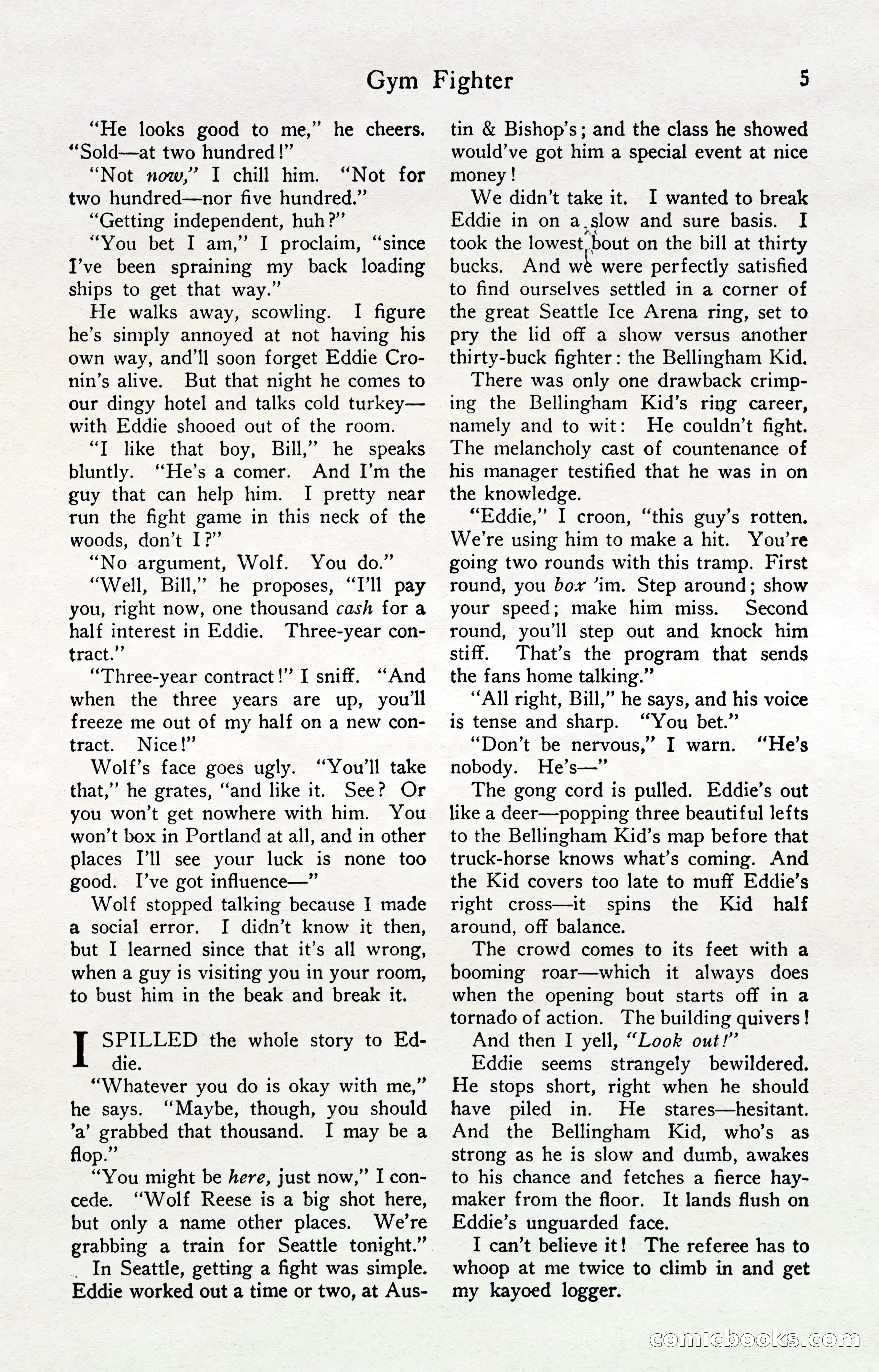 Fight Stories, April 1932 — page 7 of 132
