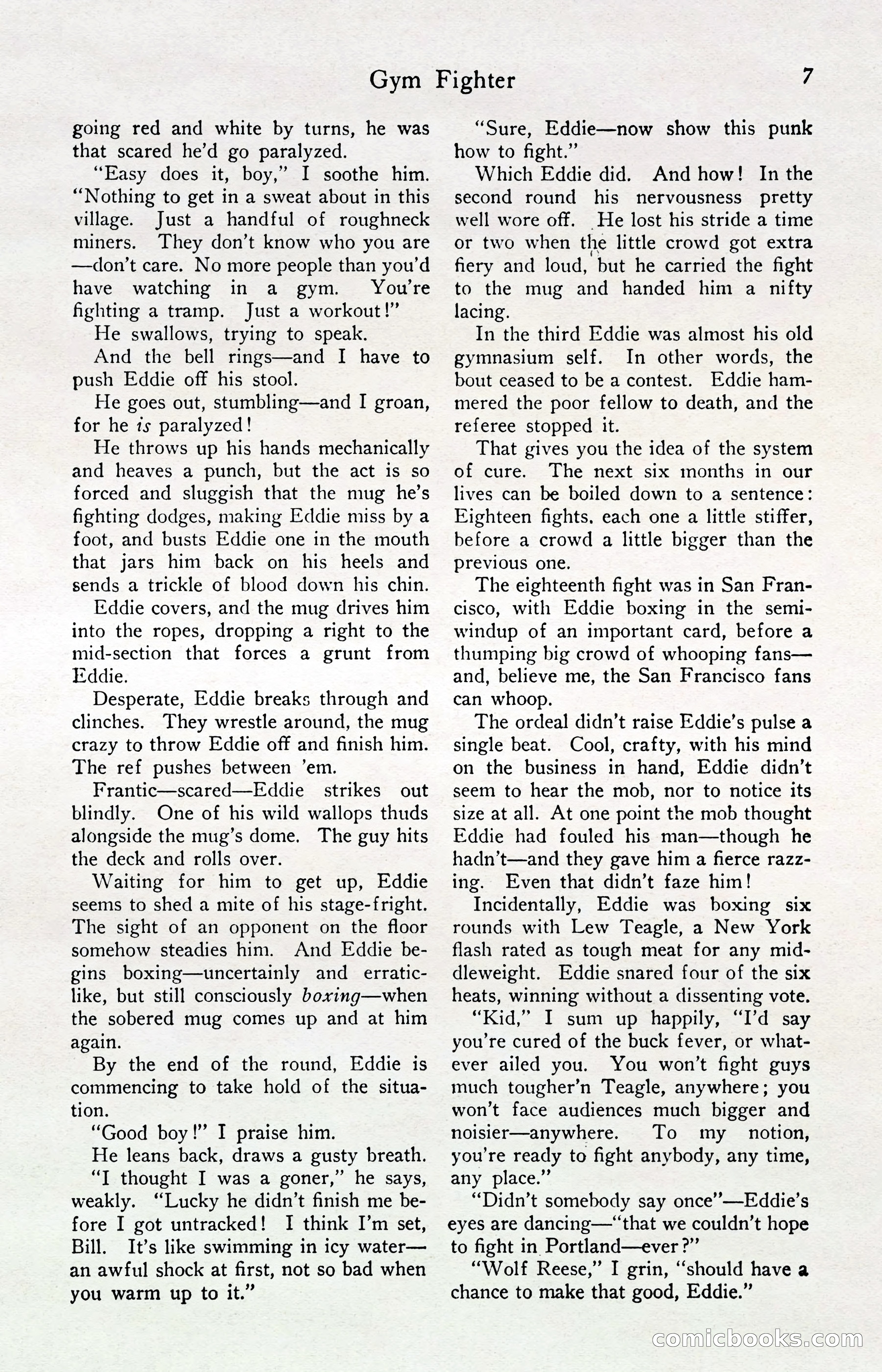 Fight Stories, April 1932 — page 9 of 132