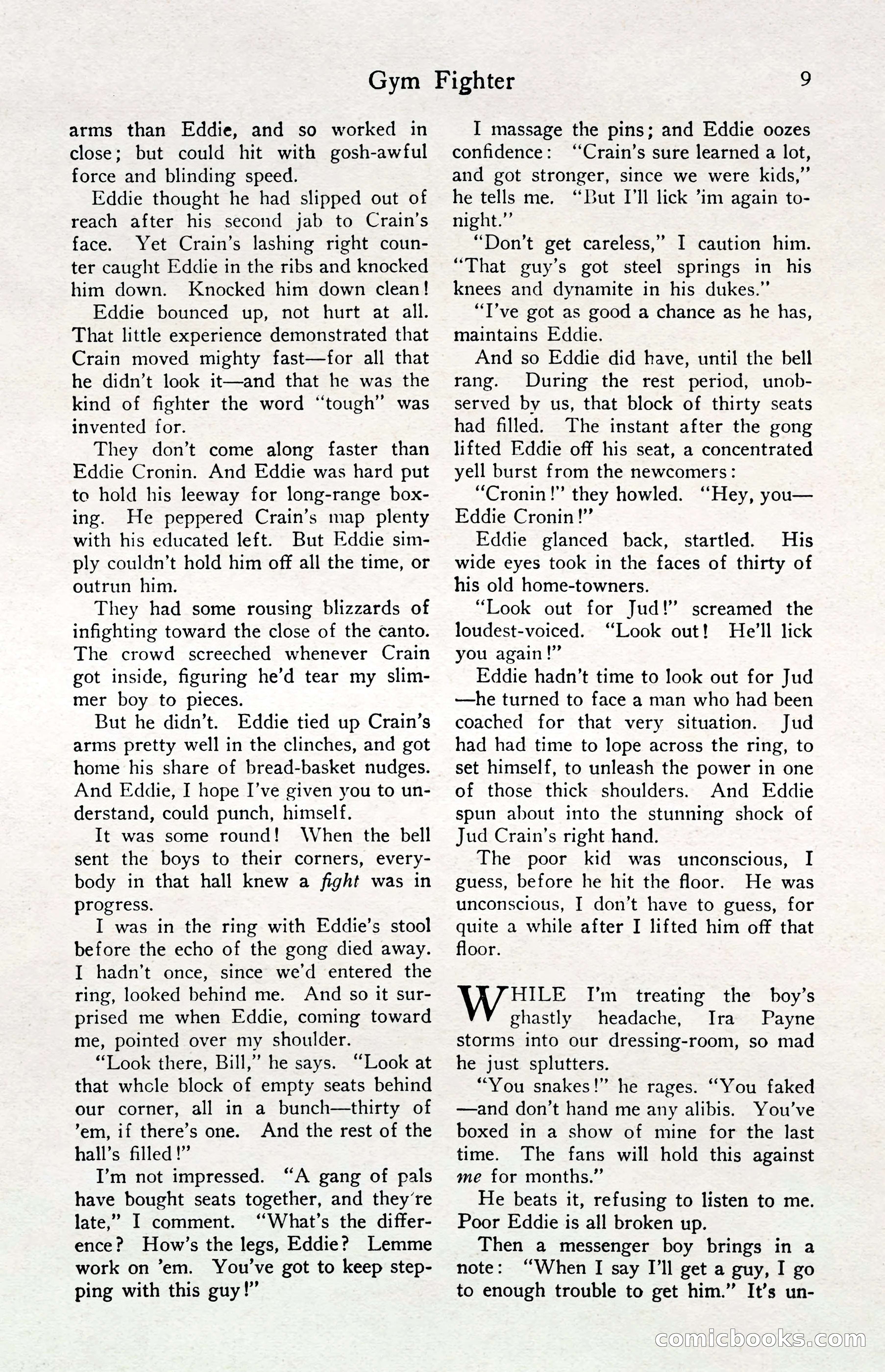 Fight Stories, April 1932 — page 11 of 132
