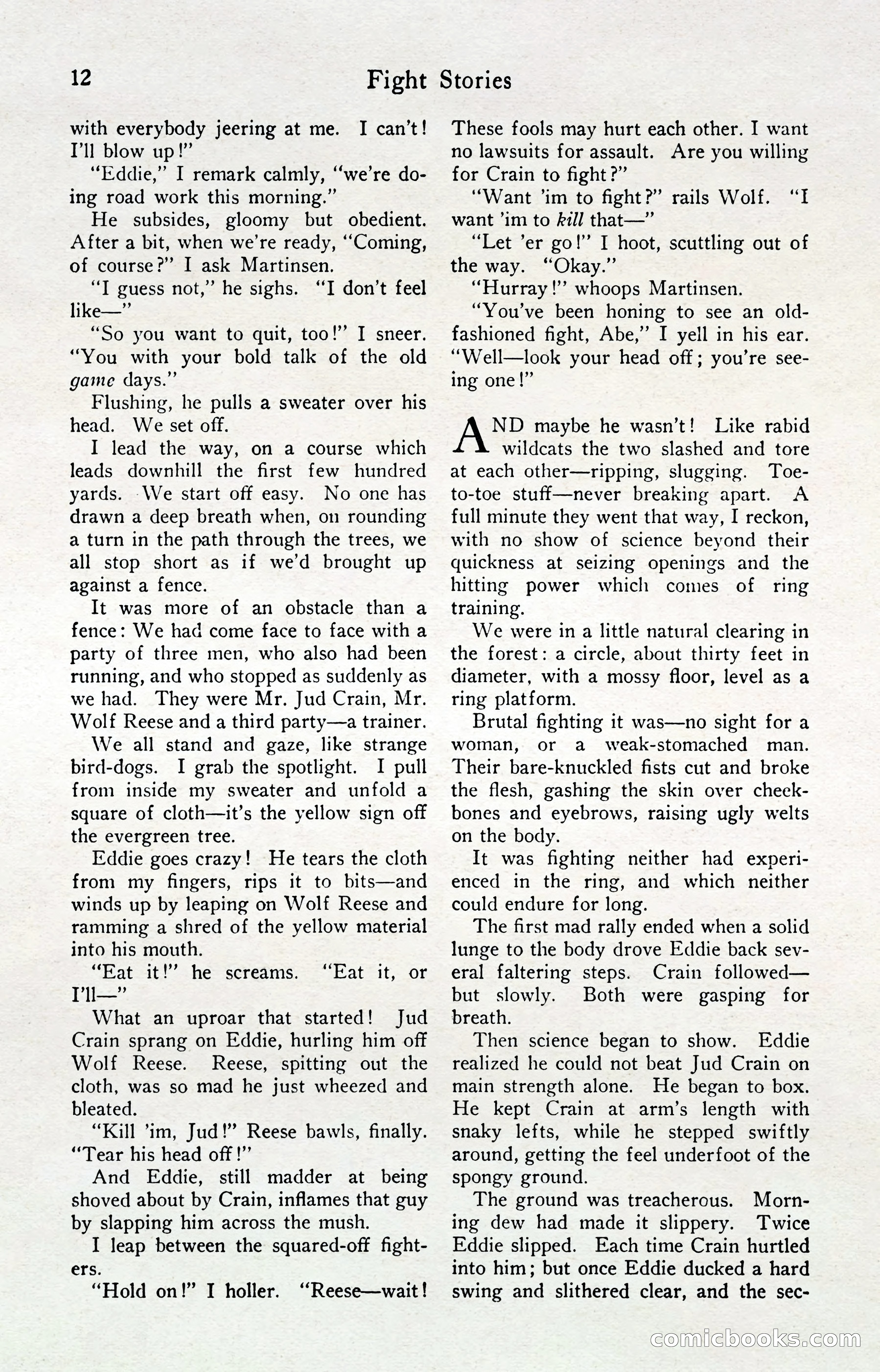 Fight Stories, April 1932 — page 14 of 132