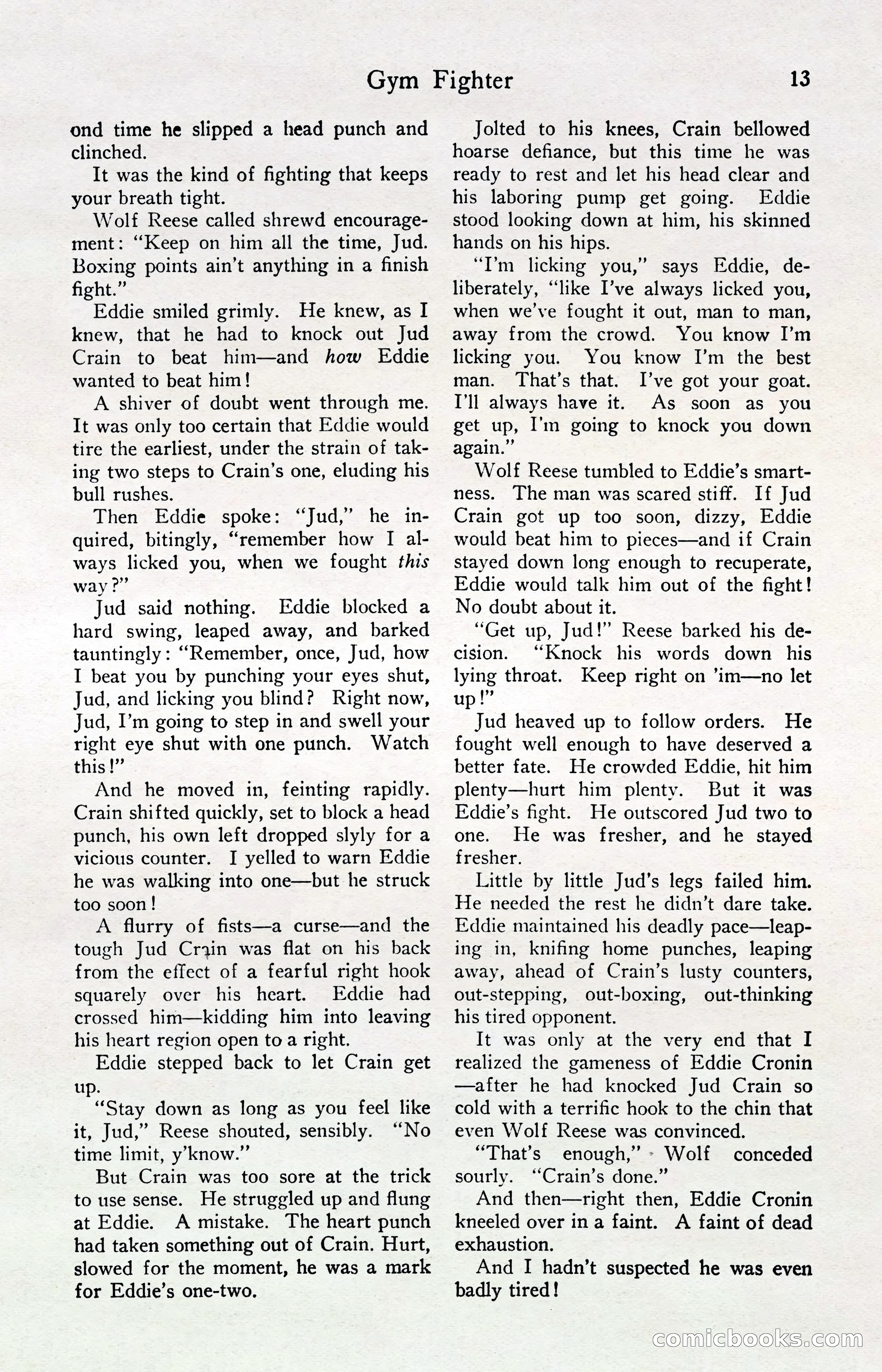 Fight Stories, April 1932 — page 15 of 132