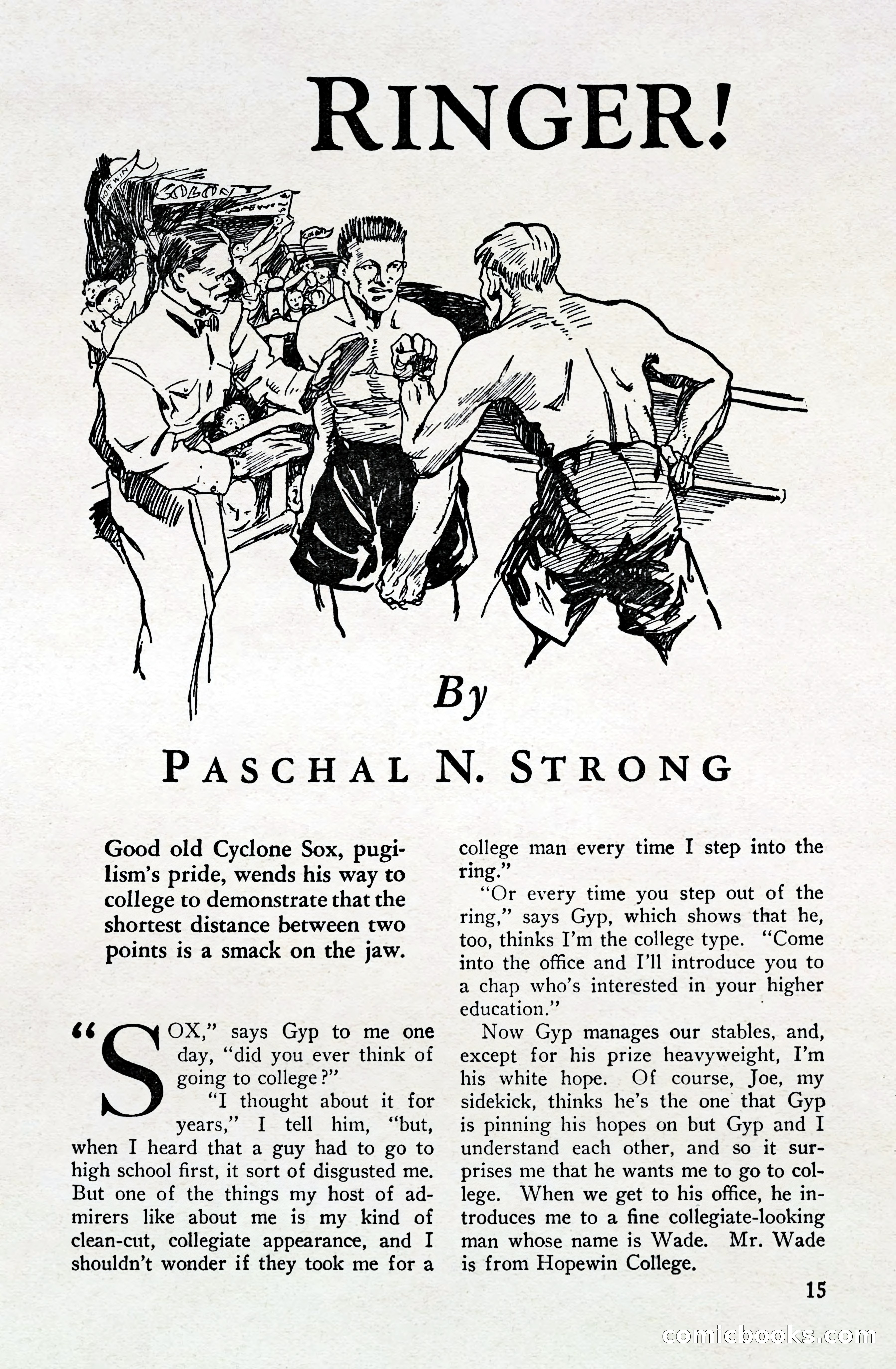 Fight Stories, April 1932 — page 17 of 132