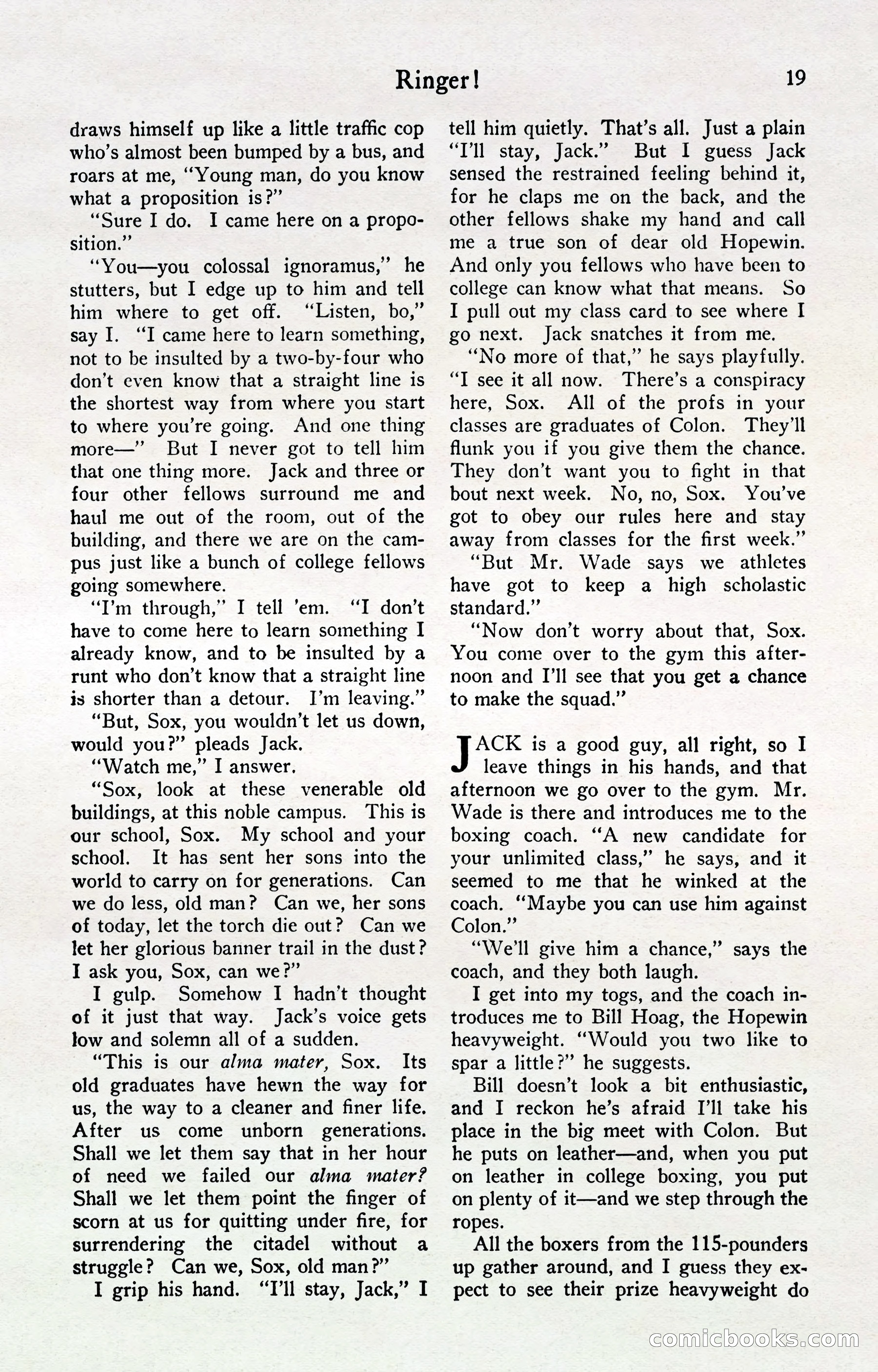 Fight Stories, April 1932 — page 21 of 132