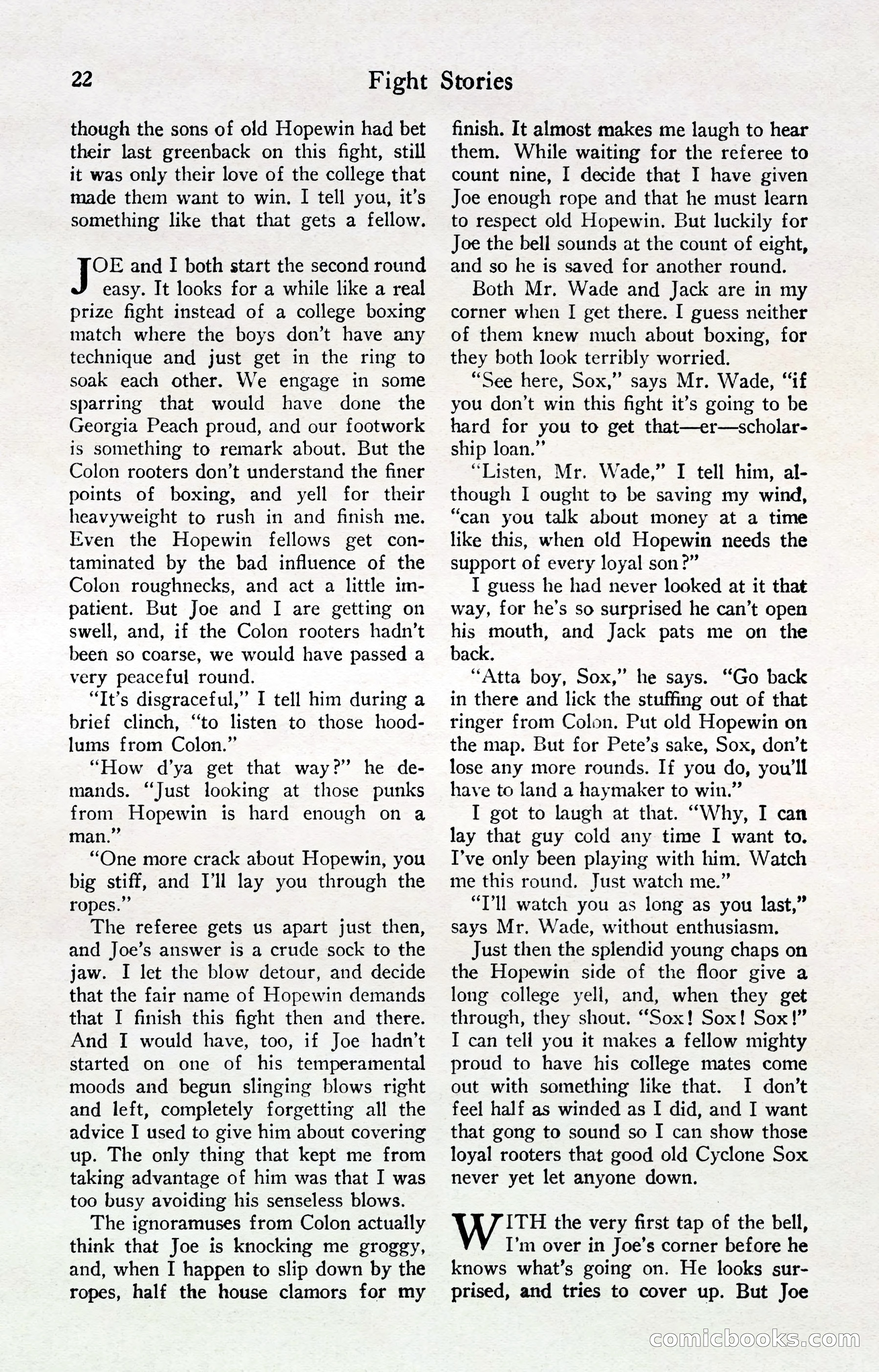 Fight Stories, April 1932 — page 24 of 132