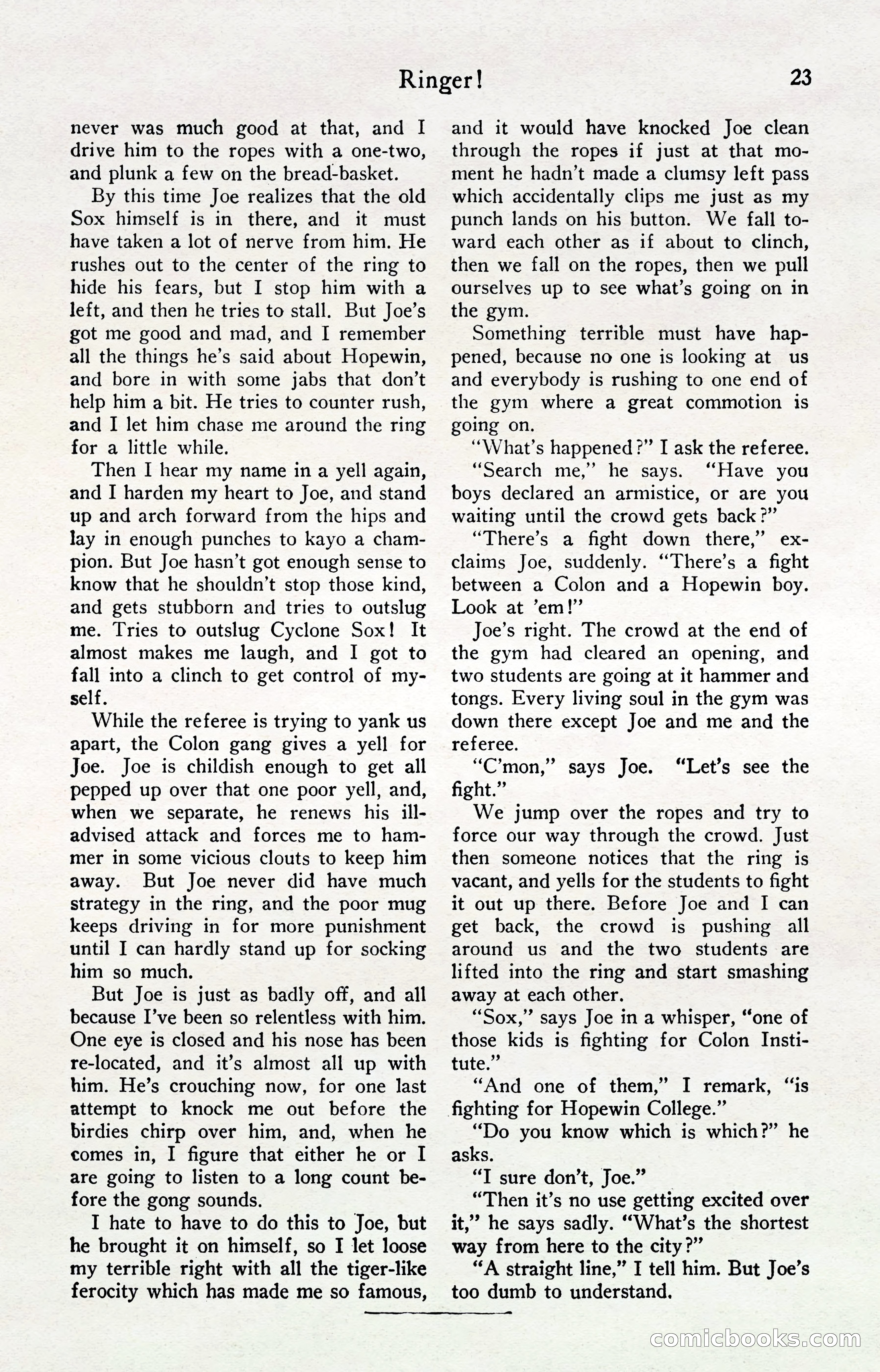 Fight Stories, April 1932 — page 25 of 132