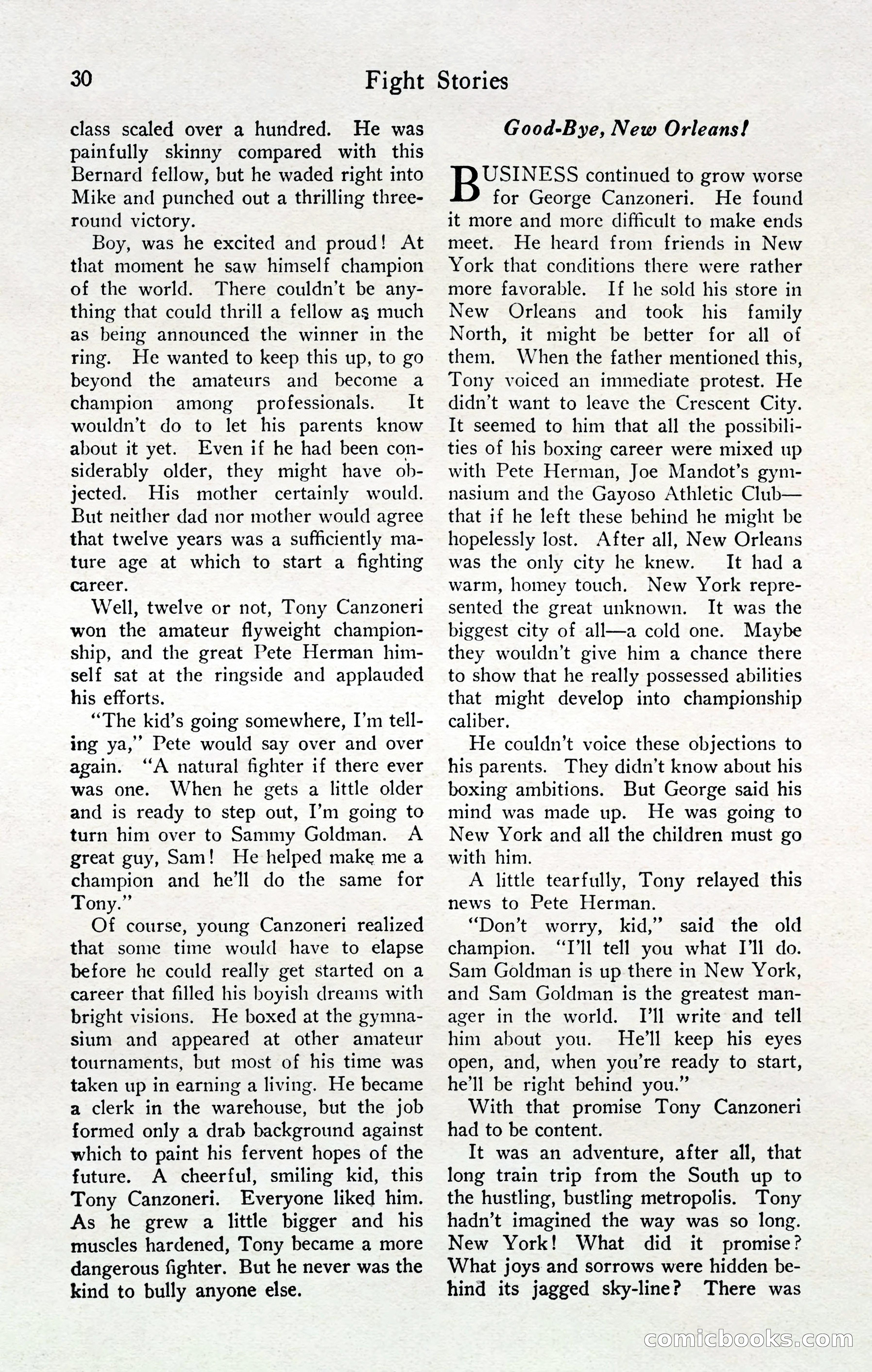 Fight Stories, April 1932 — page 32 of 132