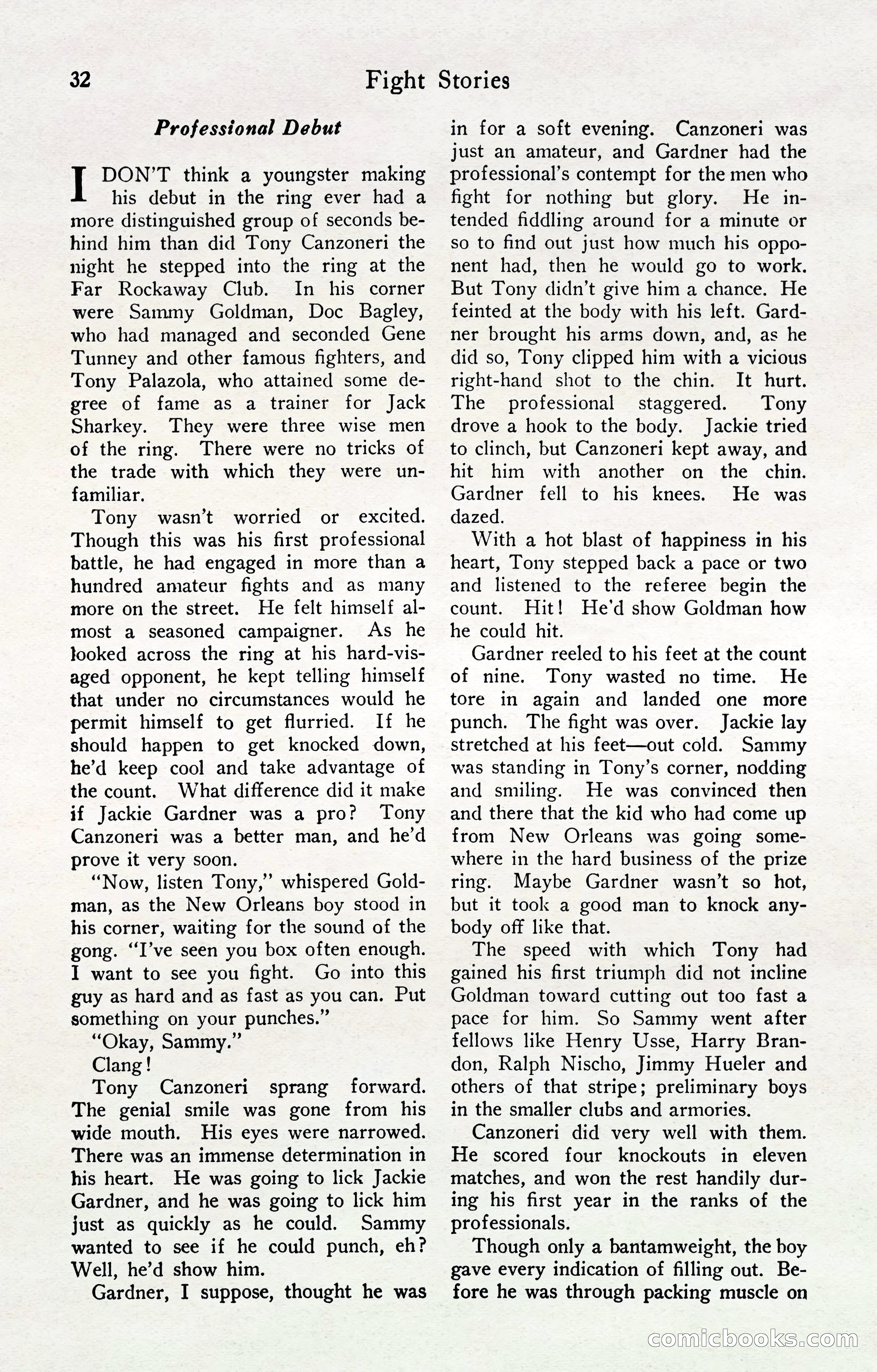 Fight Stories, April 1932 — page 34 of 132
