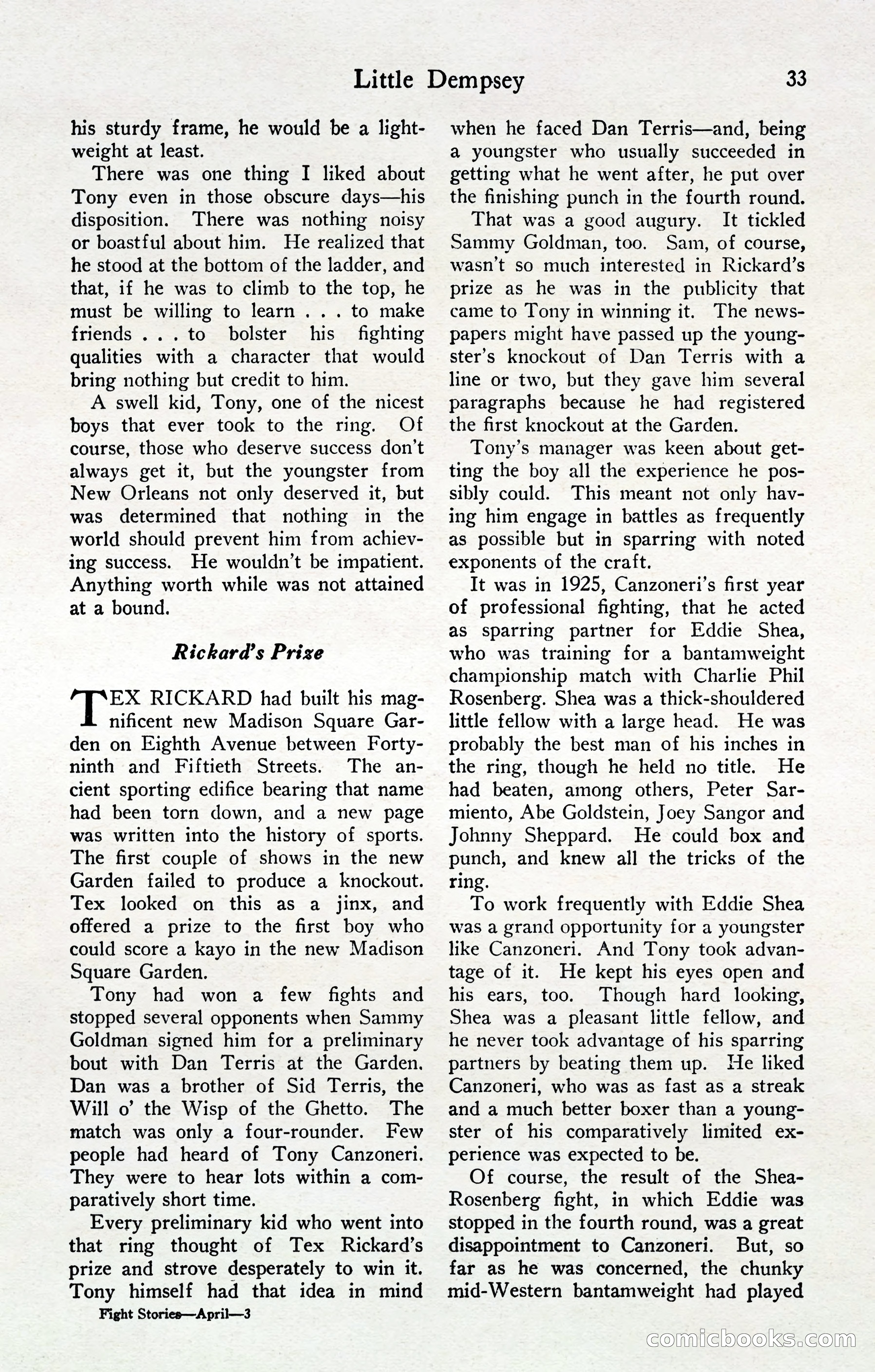 Fight Stories, April 1932 — page 35 of 132