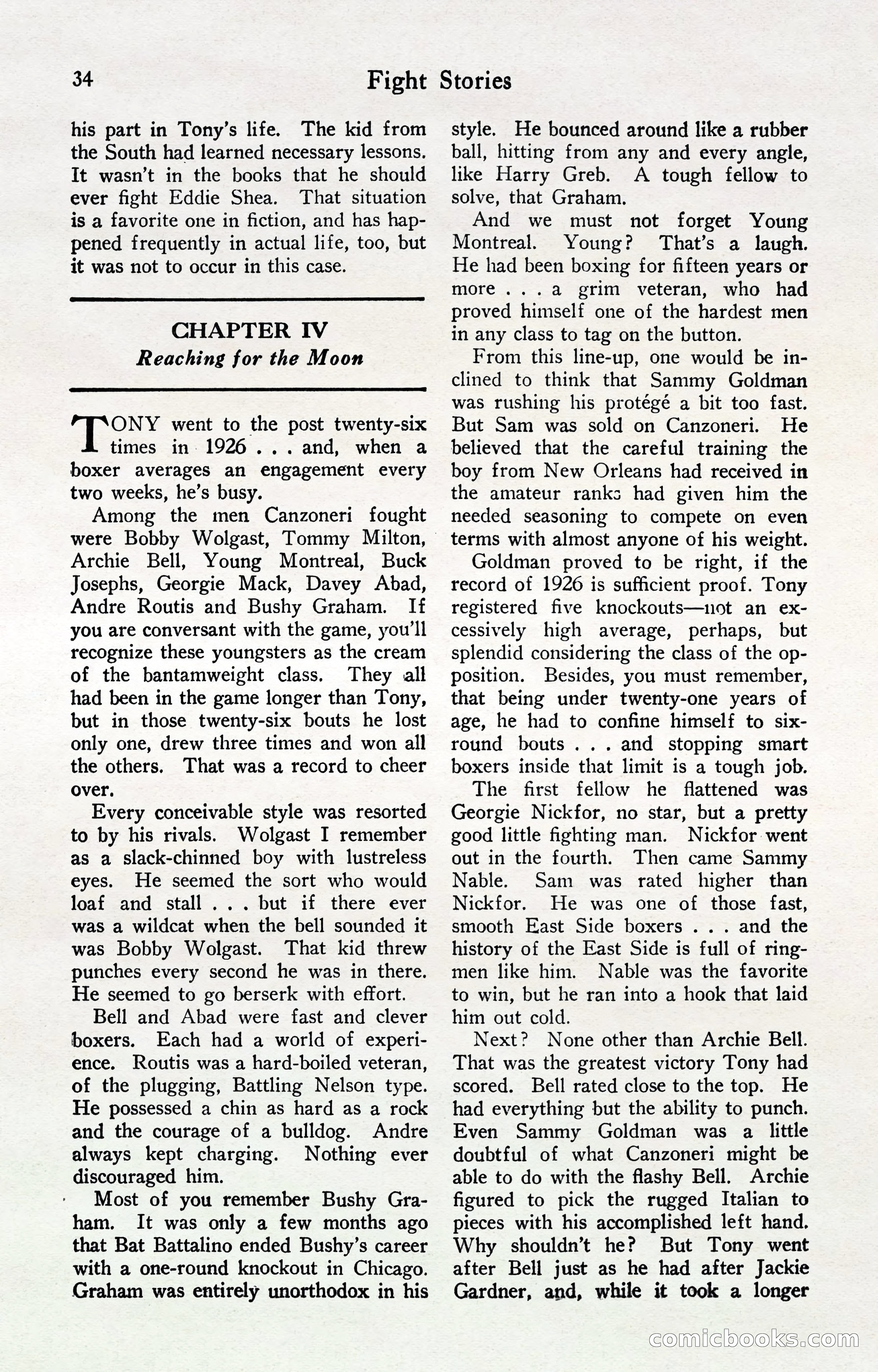 Fight Stories, April 1932 — page 36 of 132
