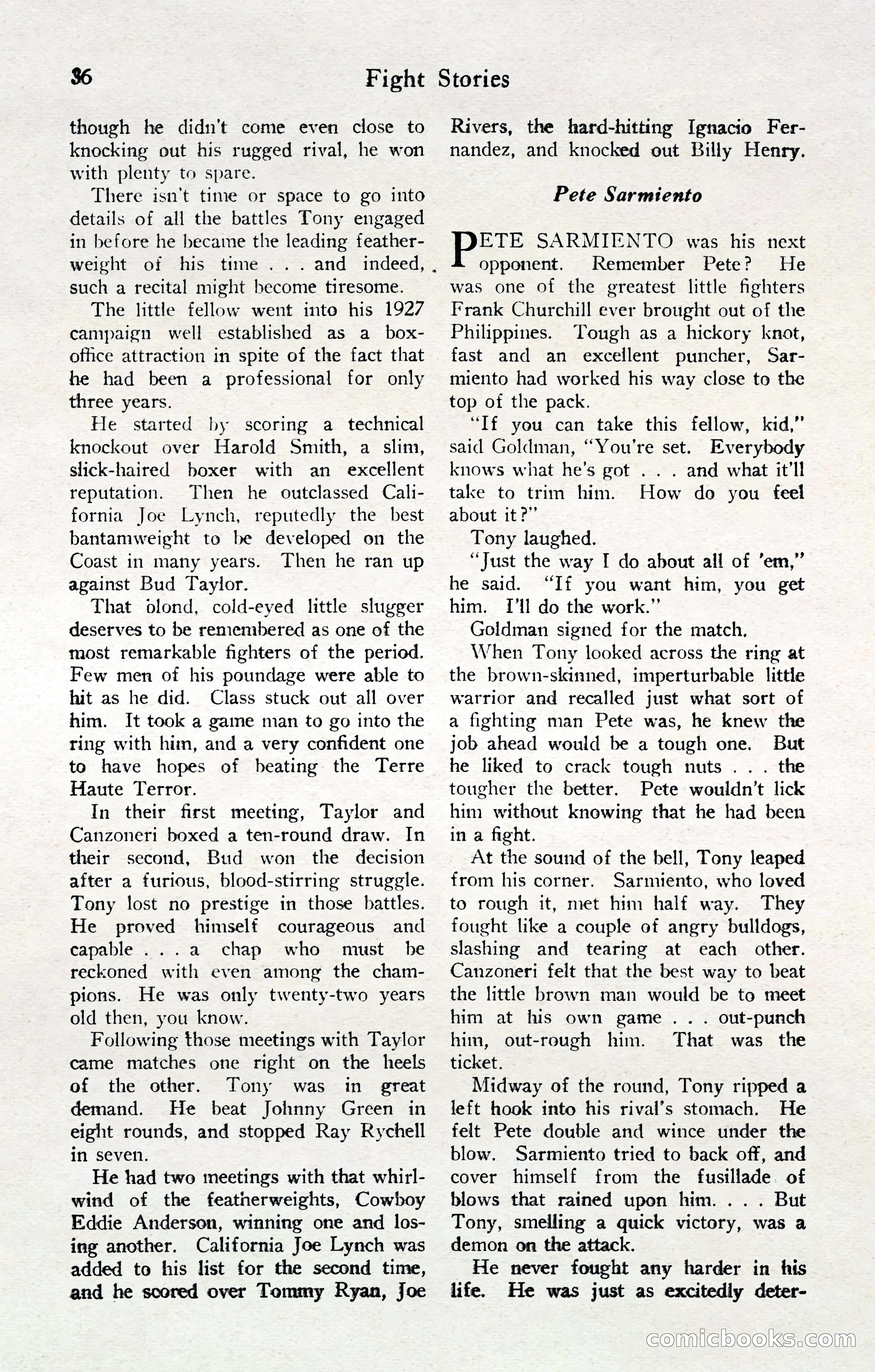 Fight Stories, April 1932 — page 38 of 132
