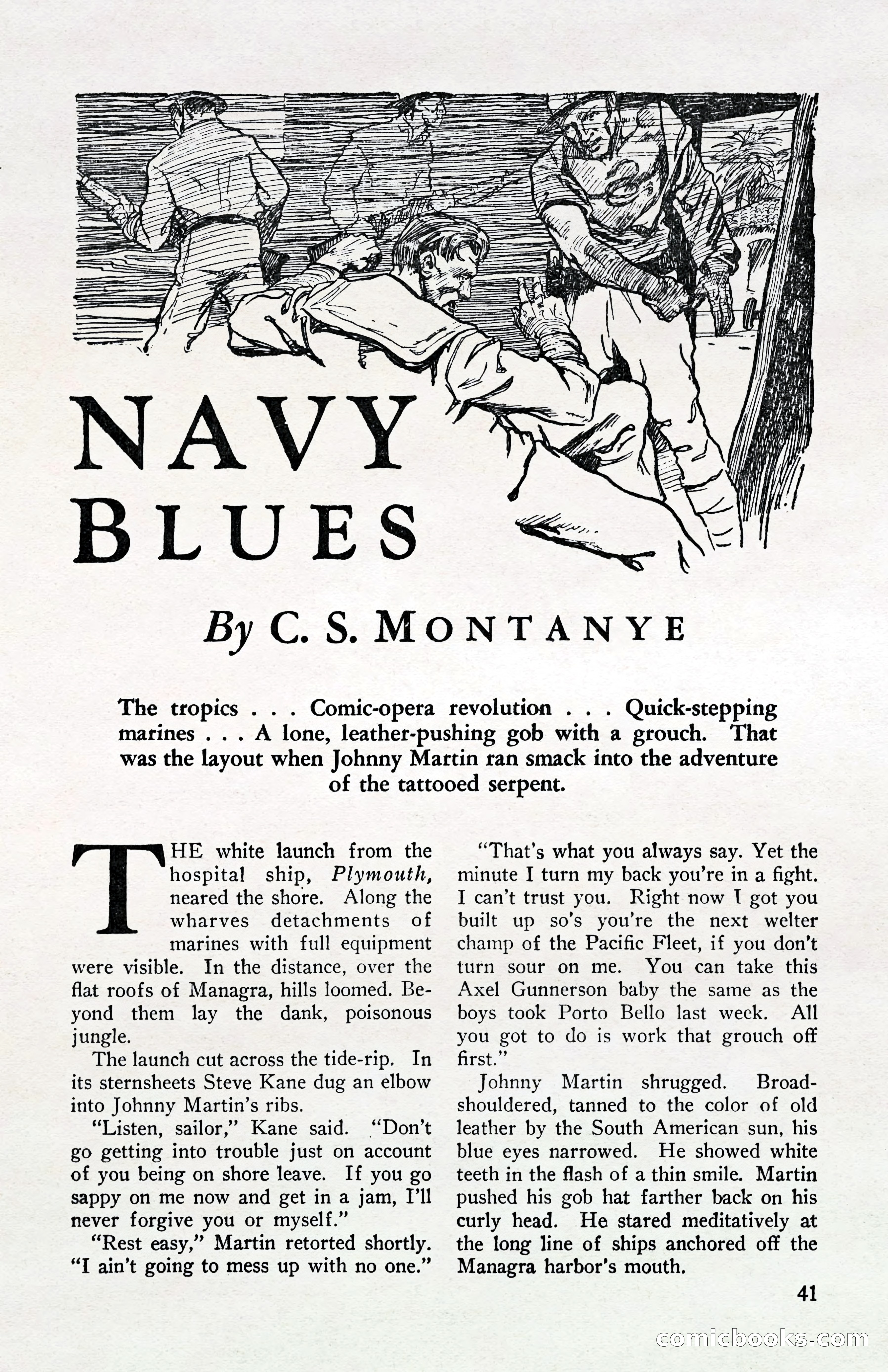 Fight Stories, April 1932 — page 43 of 132