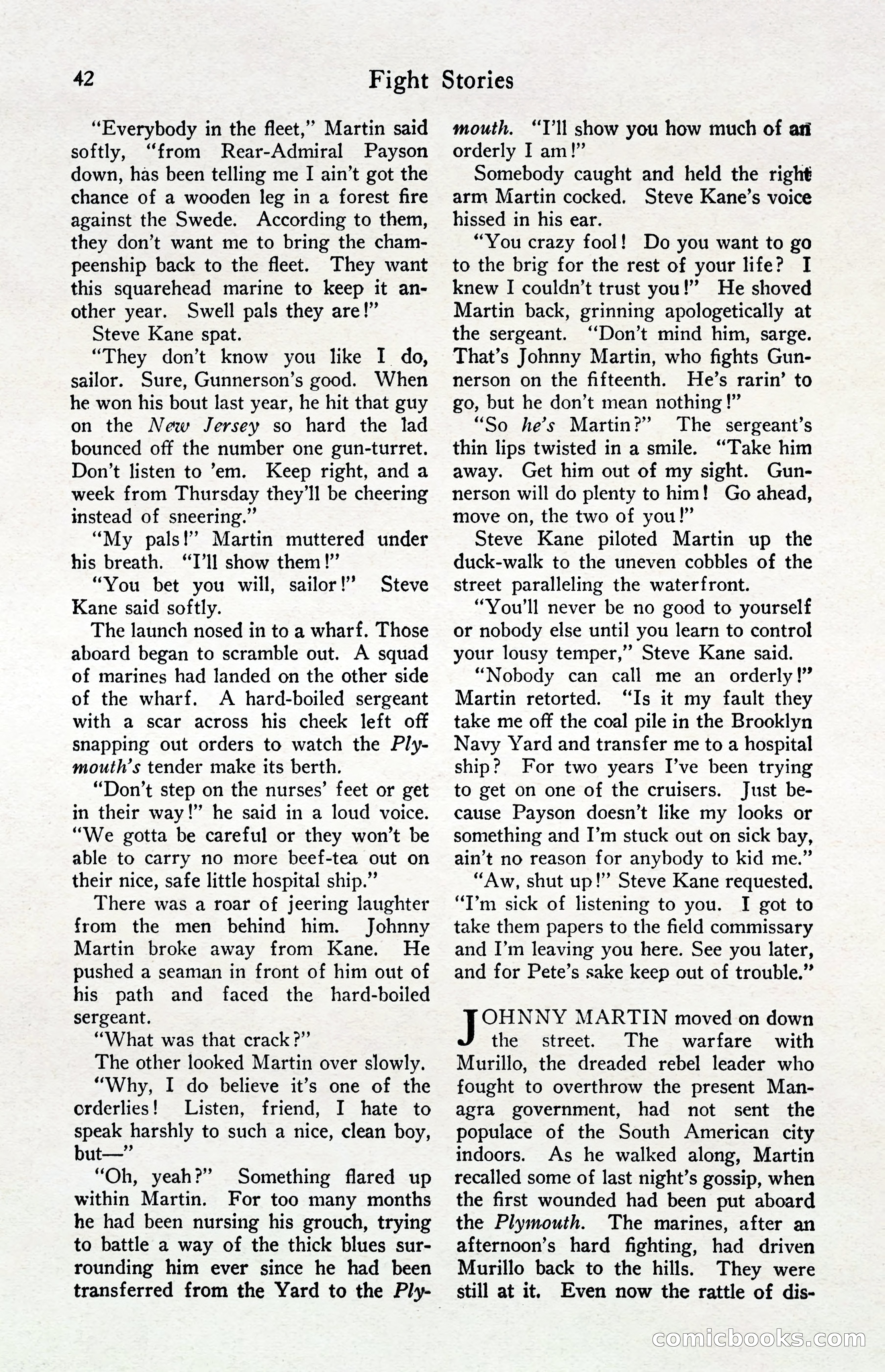 Fight Stories, April 1932 — page 44 of 132