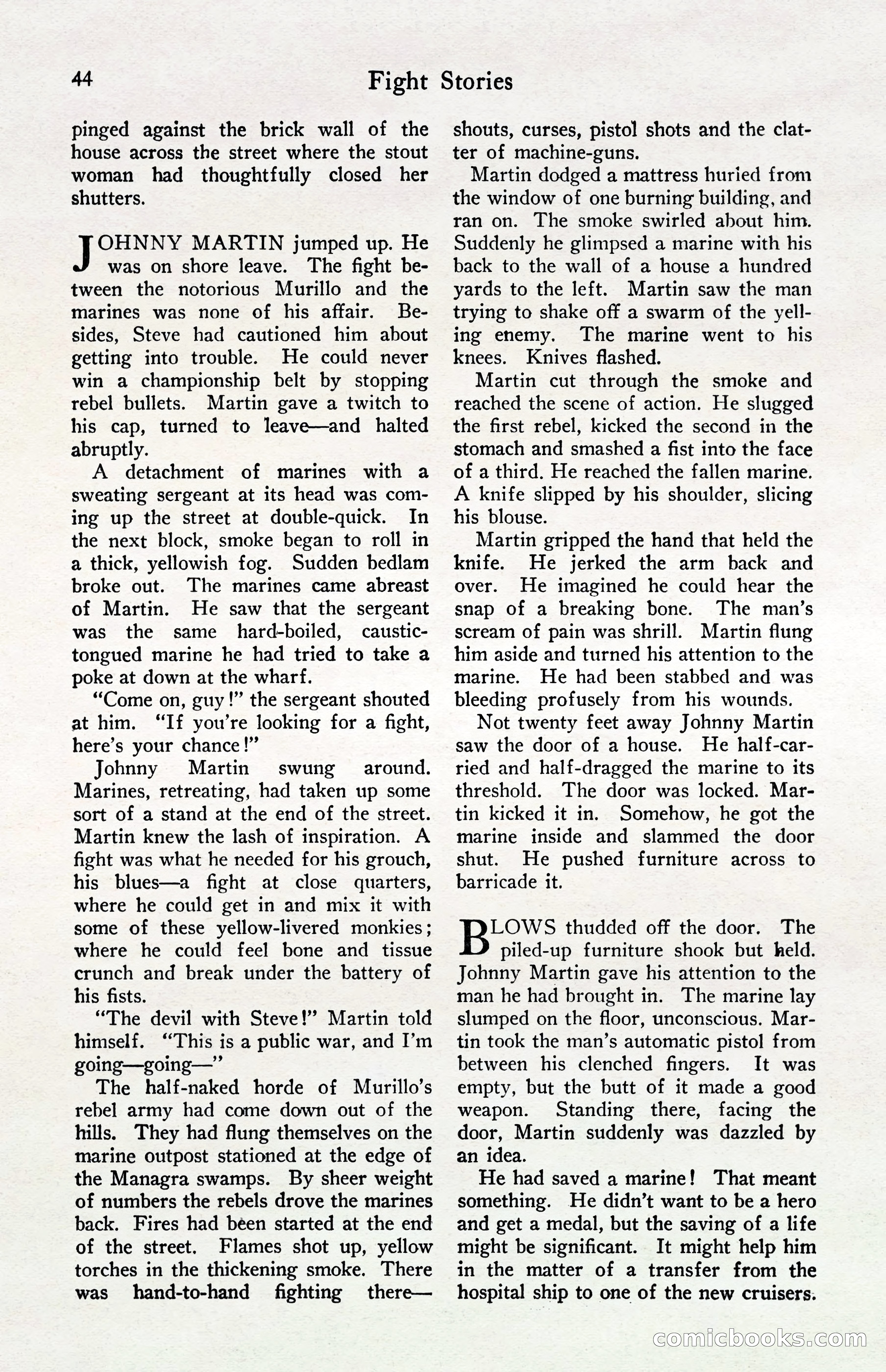 Fight Stories, April 1932 — page 46 of 132