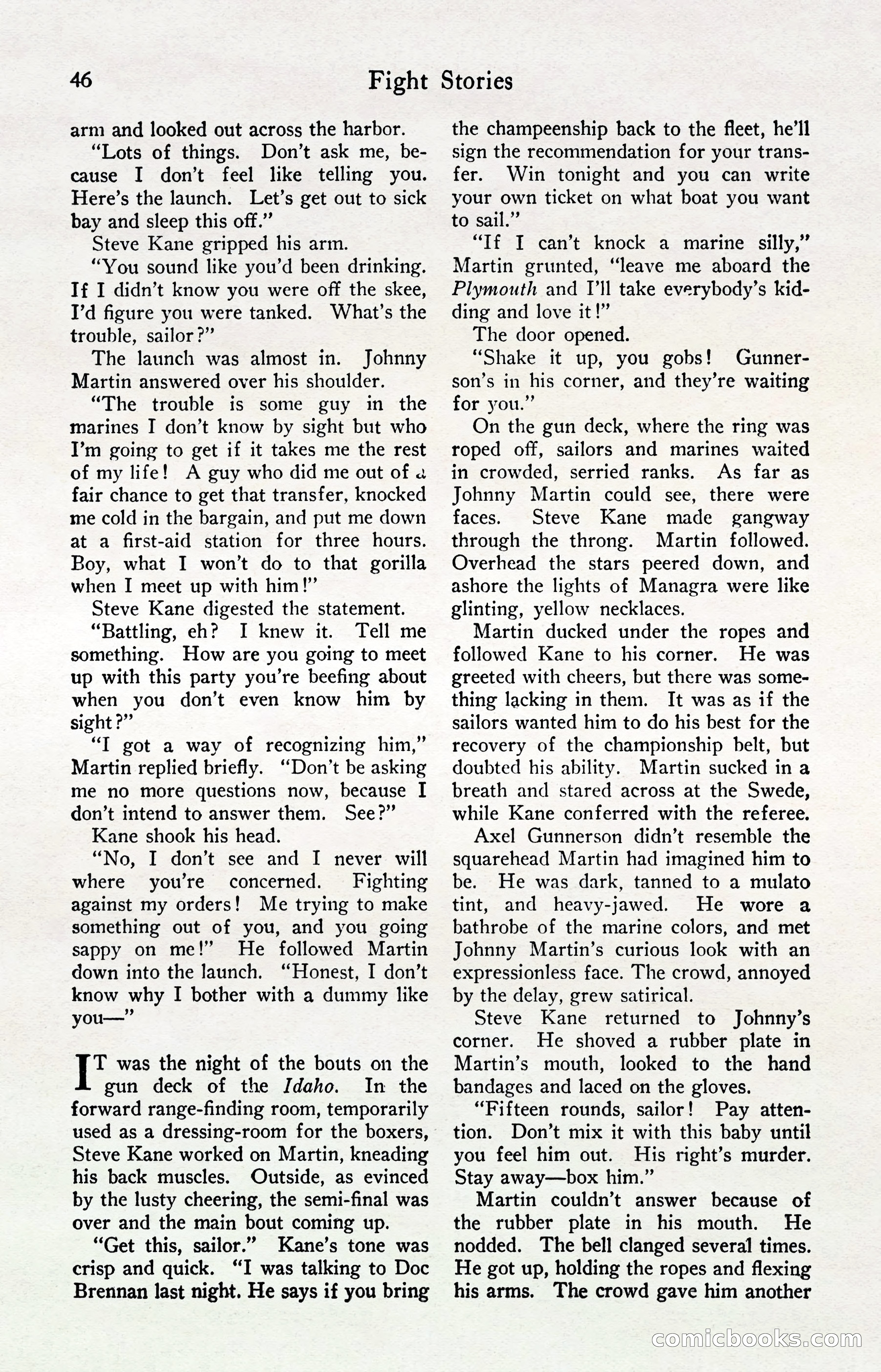 Fight Stories, April 1932 — page 48 of 132