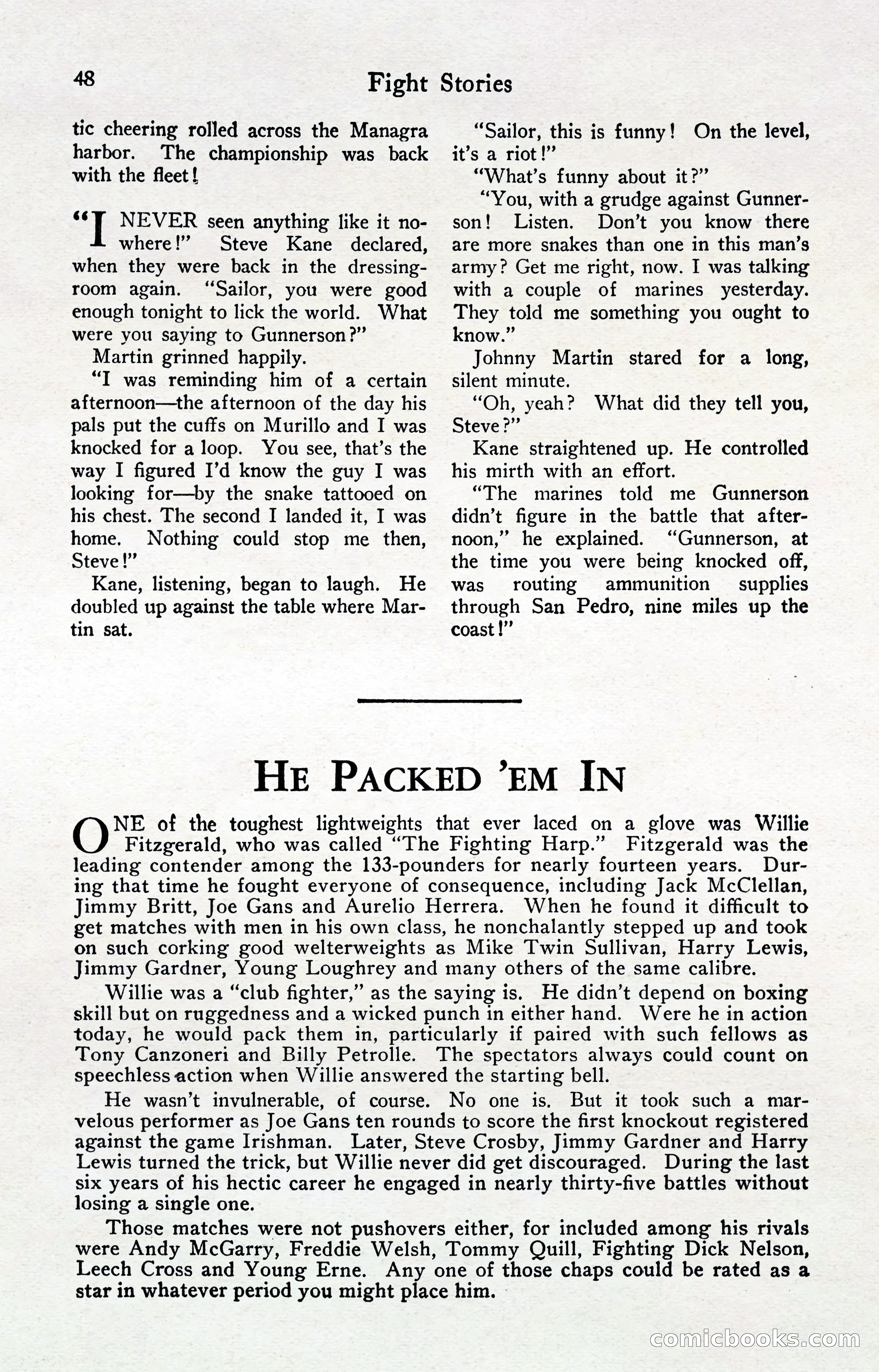 Fight Stories, April 1932 — page 50 of 132