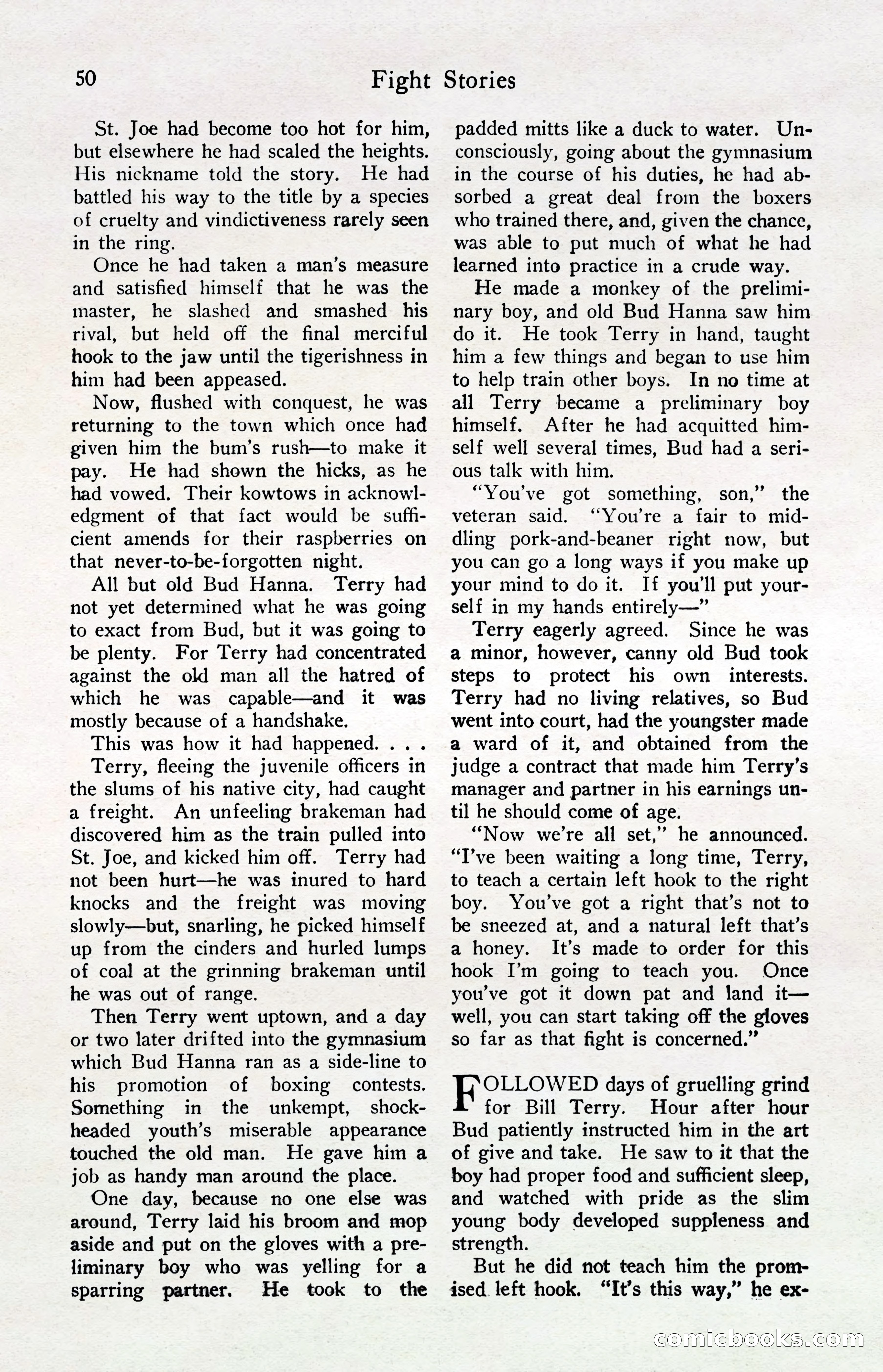 Fight Stories, April 1932 — page 52 of 132