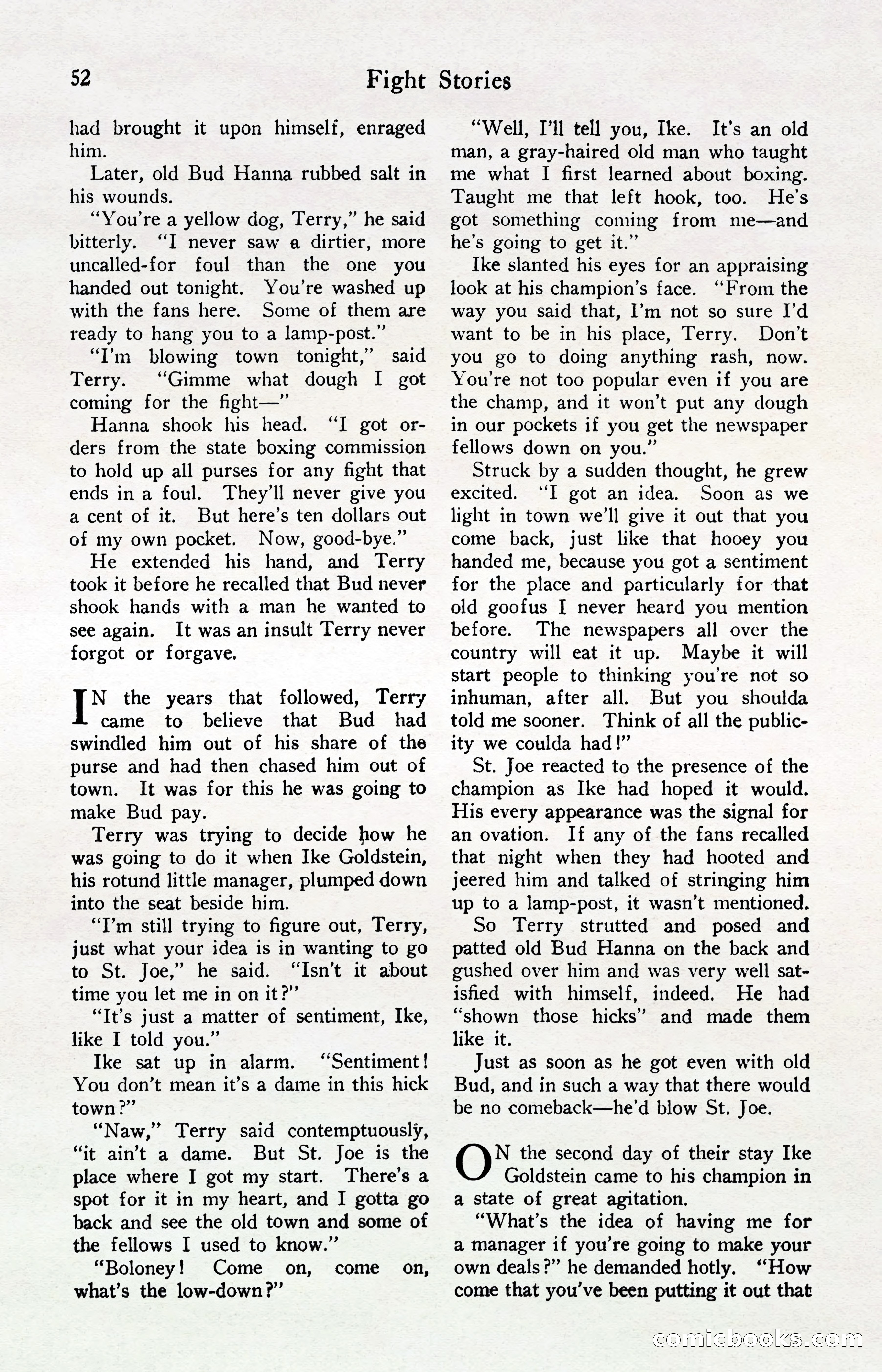 Fight Stories, April 1932 — page 54 of 132