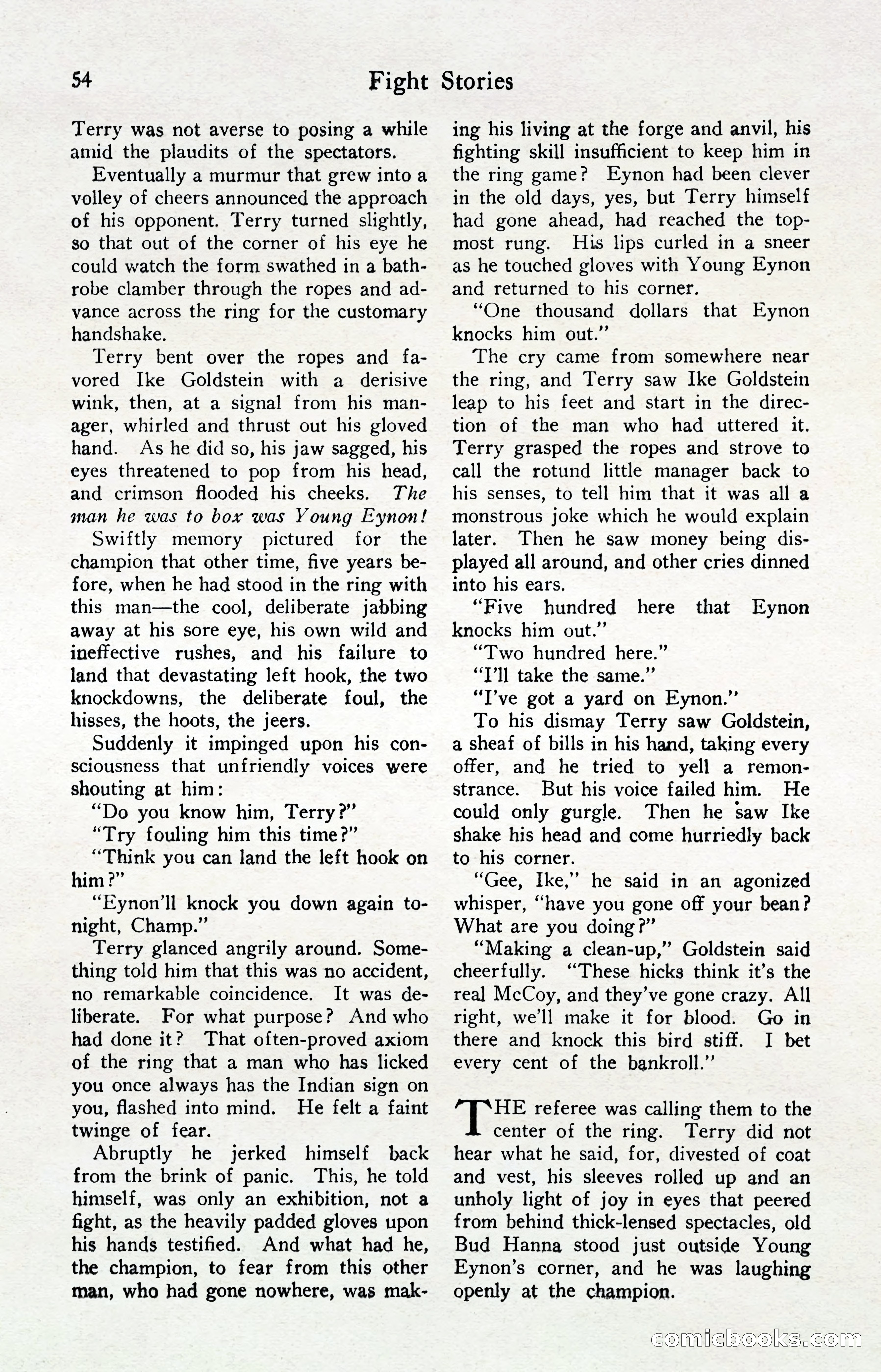 Fight Stories, April 1932 — page 56 of 132