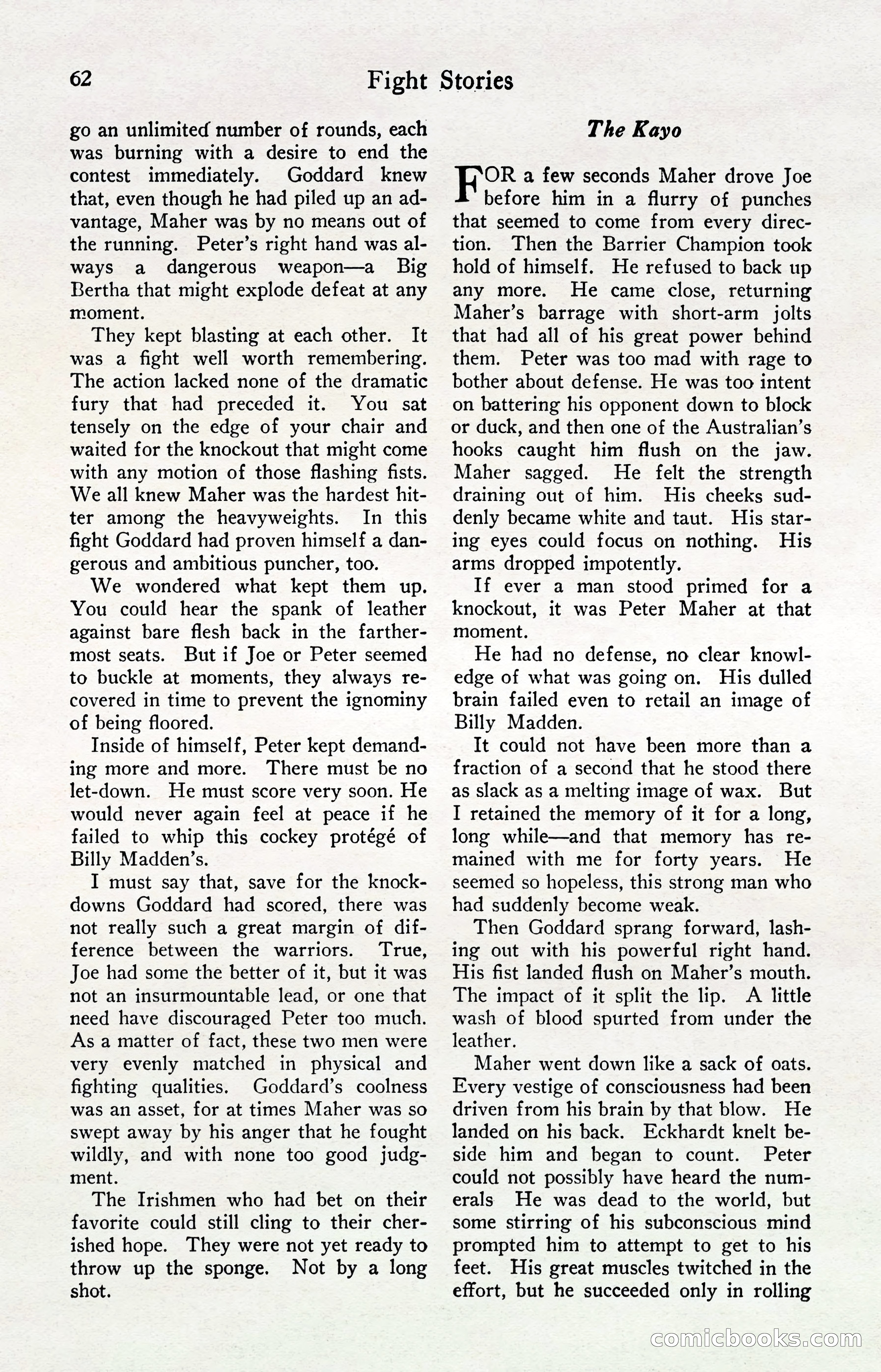 Fight Stories, April 1932 — page 64 of 132
