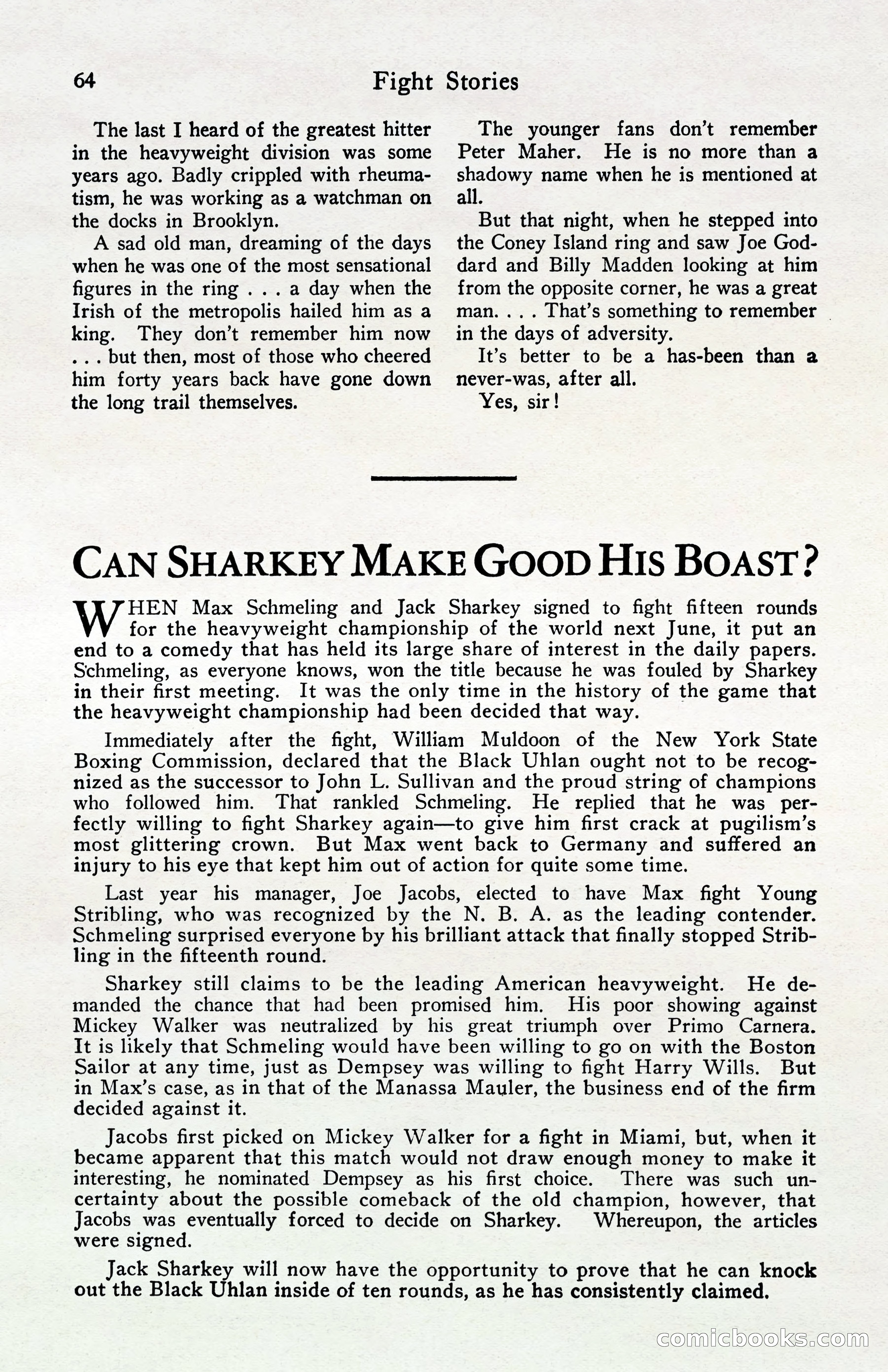Fight Stories, April 1932 — page 66 of 132