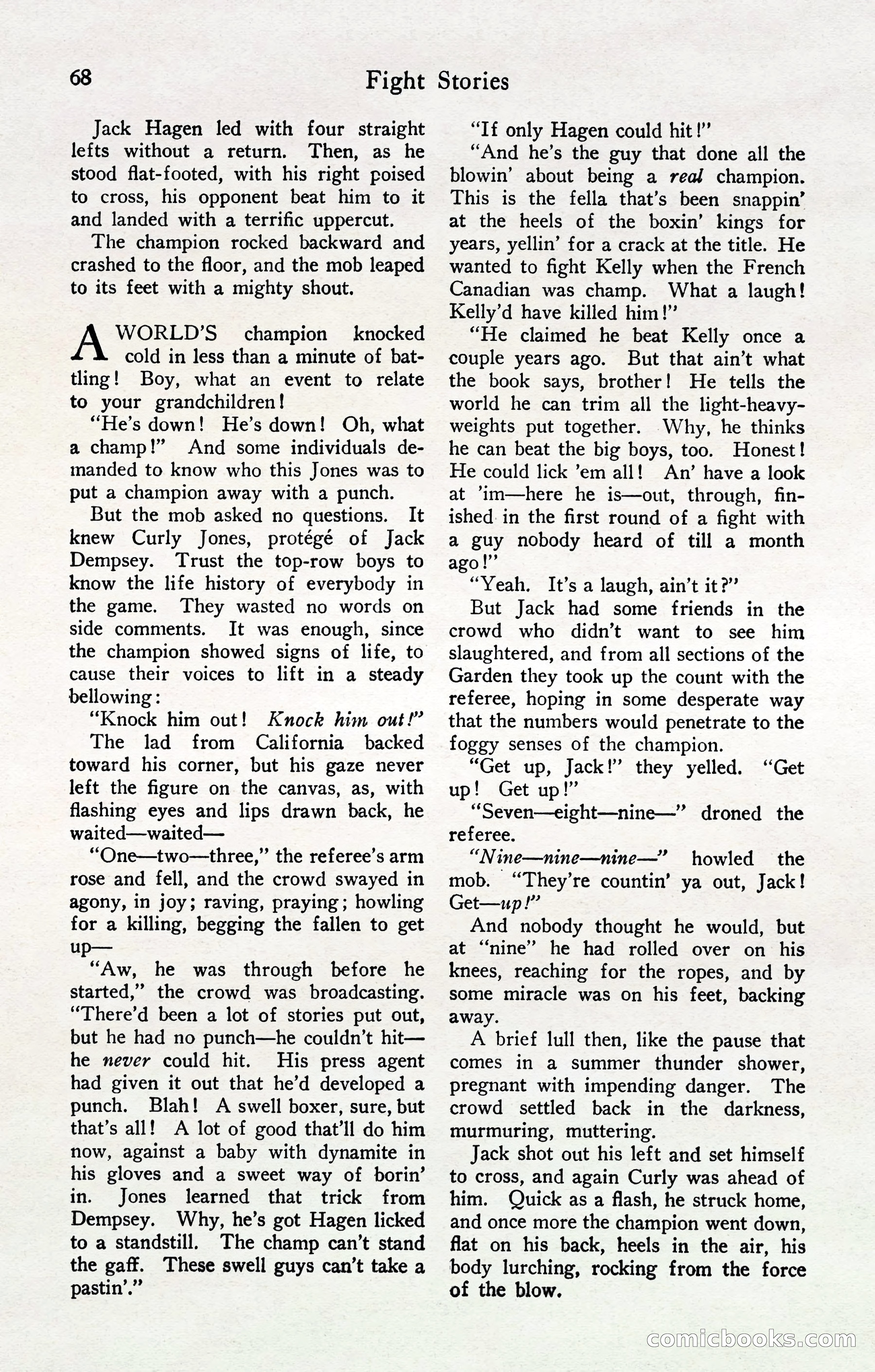Fight Stories, April 1932 — page 70 of 132